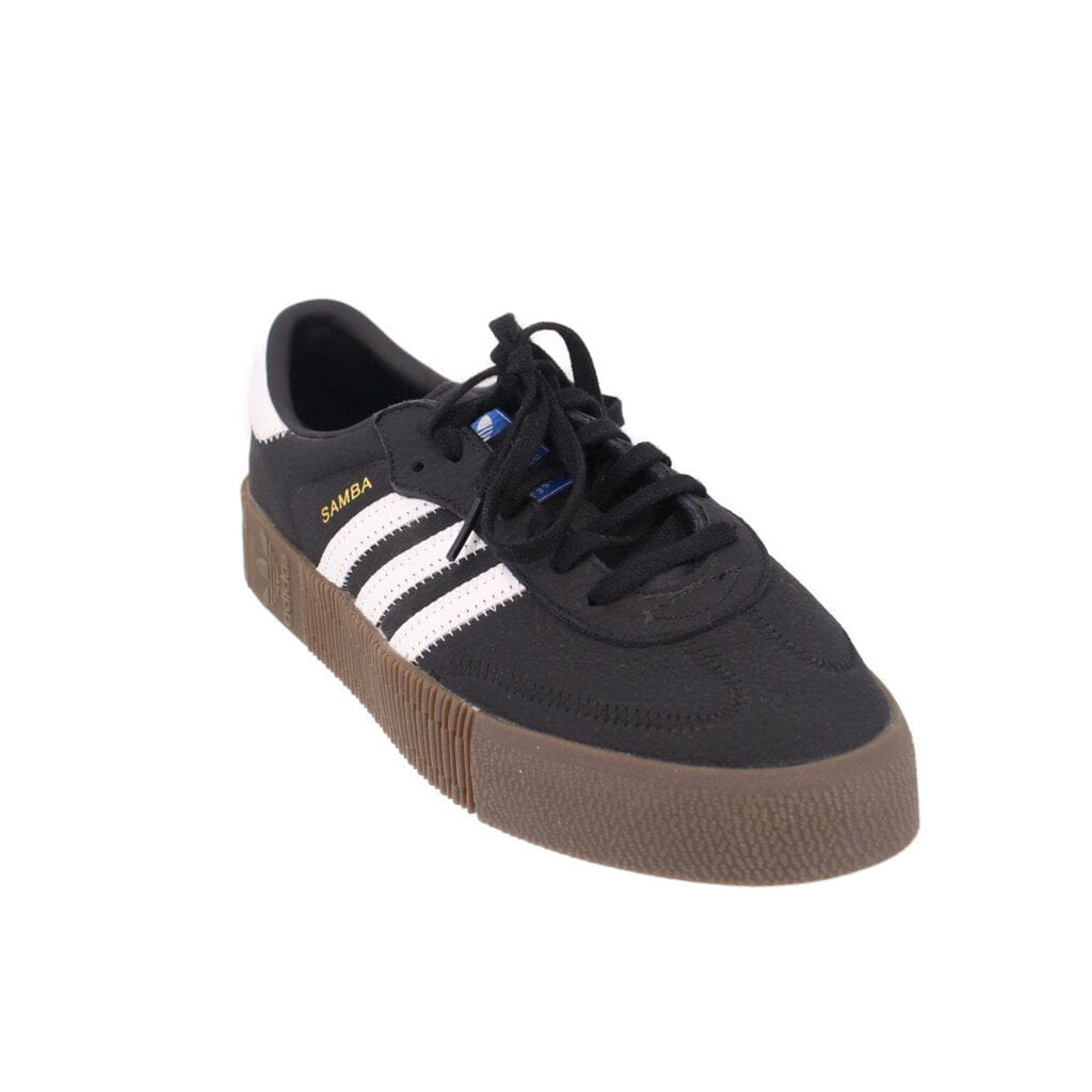 adidas WOMEN'S SAMBAROSE LEATHER SNEAKERS BLACK 7.5 US