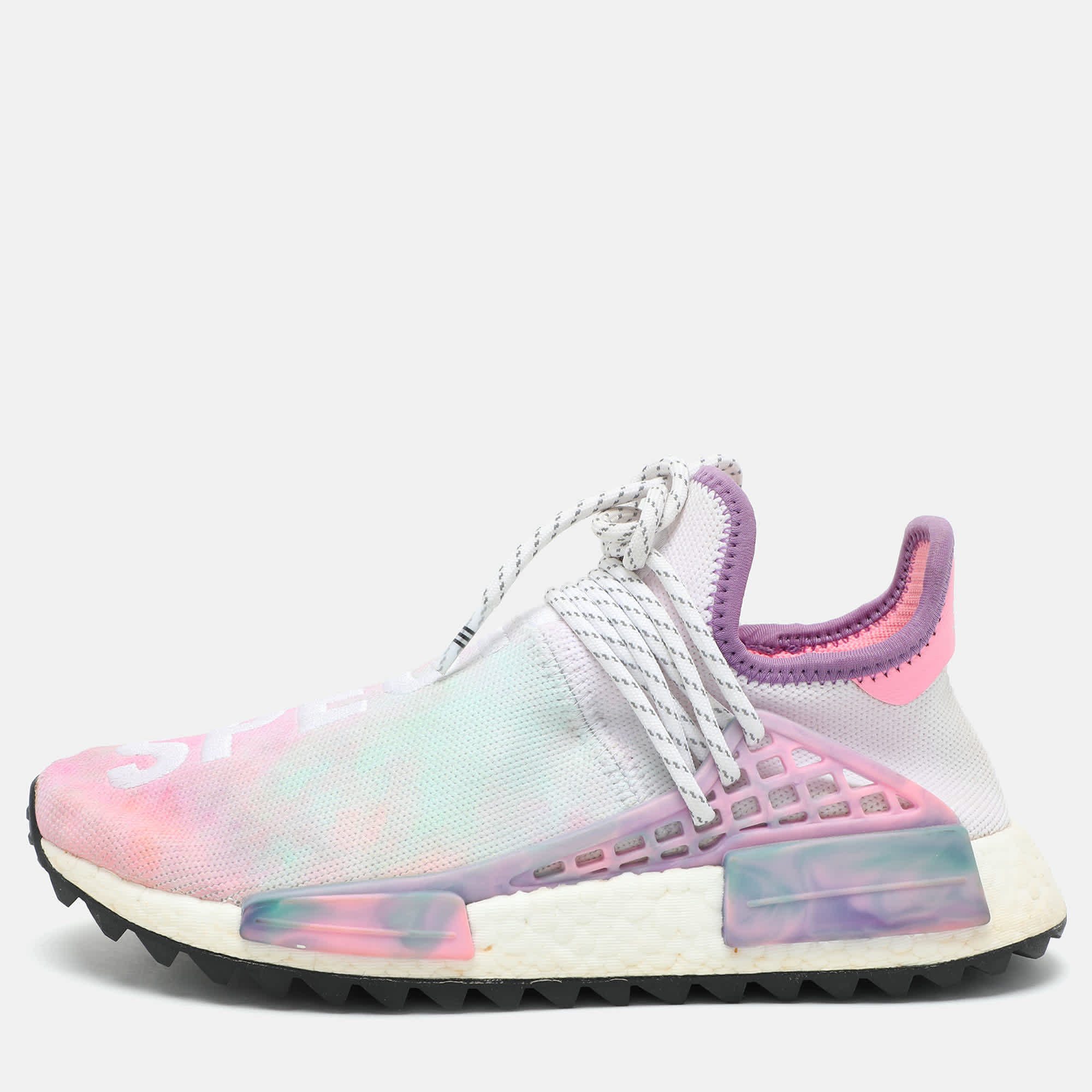 adidas Pharrell Williams x Adidas Multicolor Knit Fabric Hu Nmd Low Top Sneakers