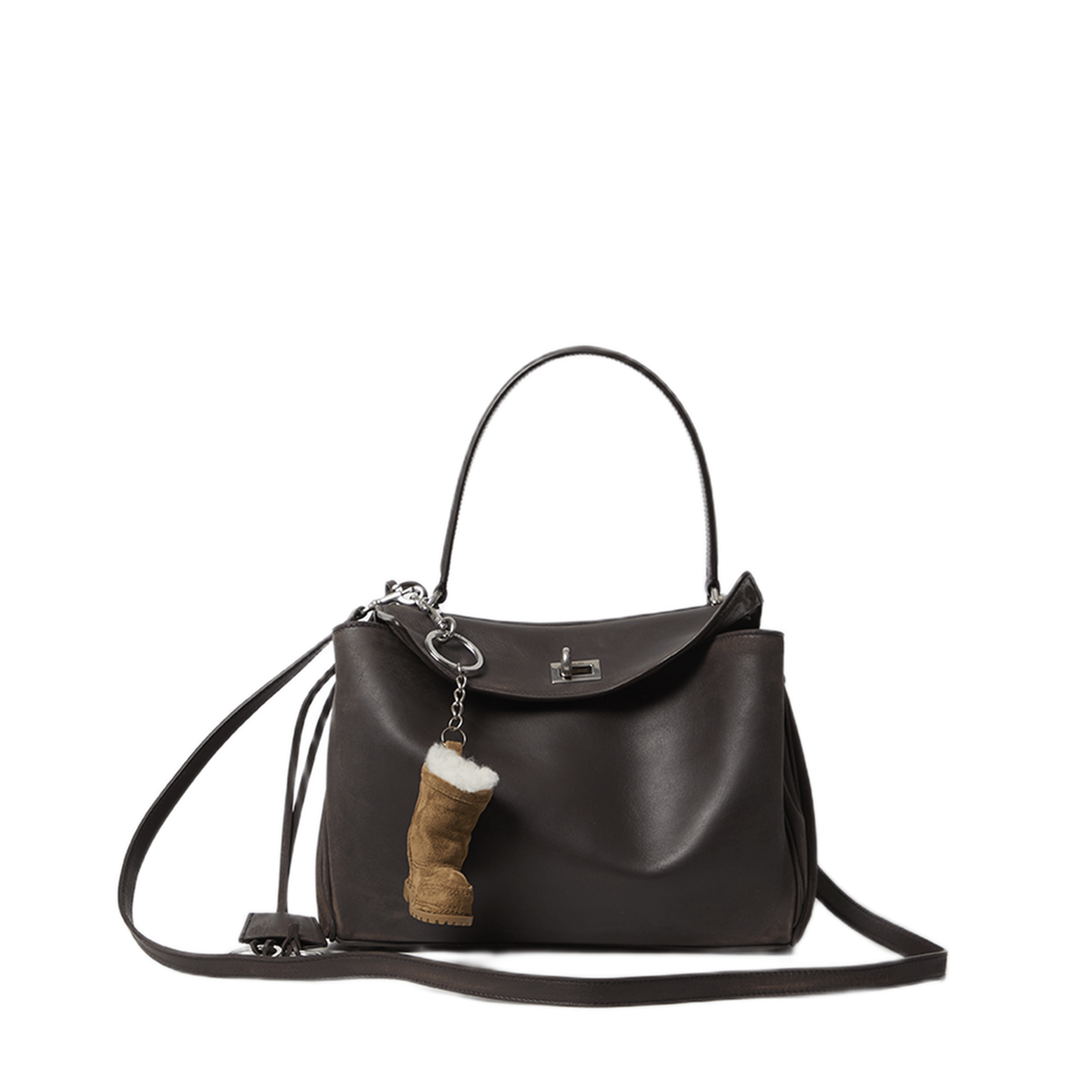 Balenciaga Rodeo Small Calfskin Handbag - Espresso