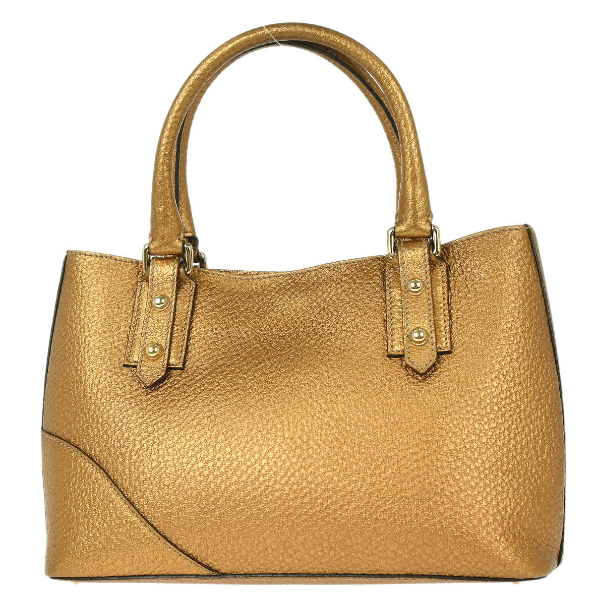 Gucci Gold Leather Horsebit GG Tote Handbag