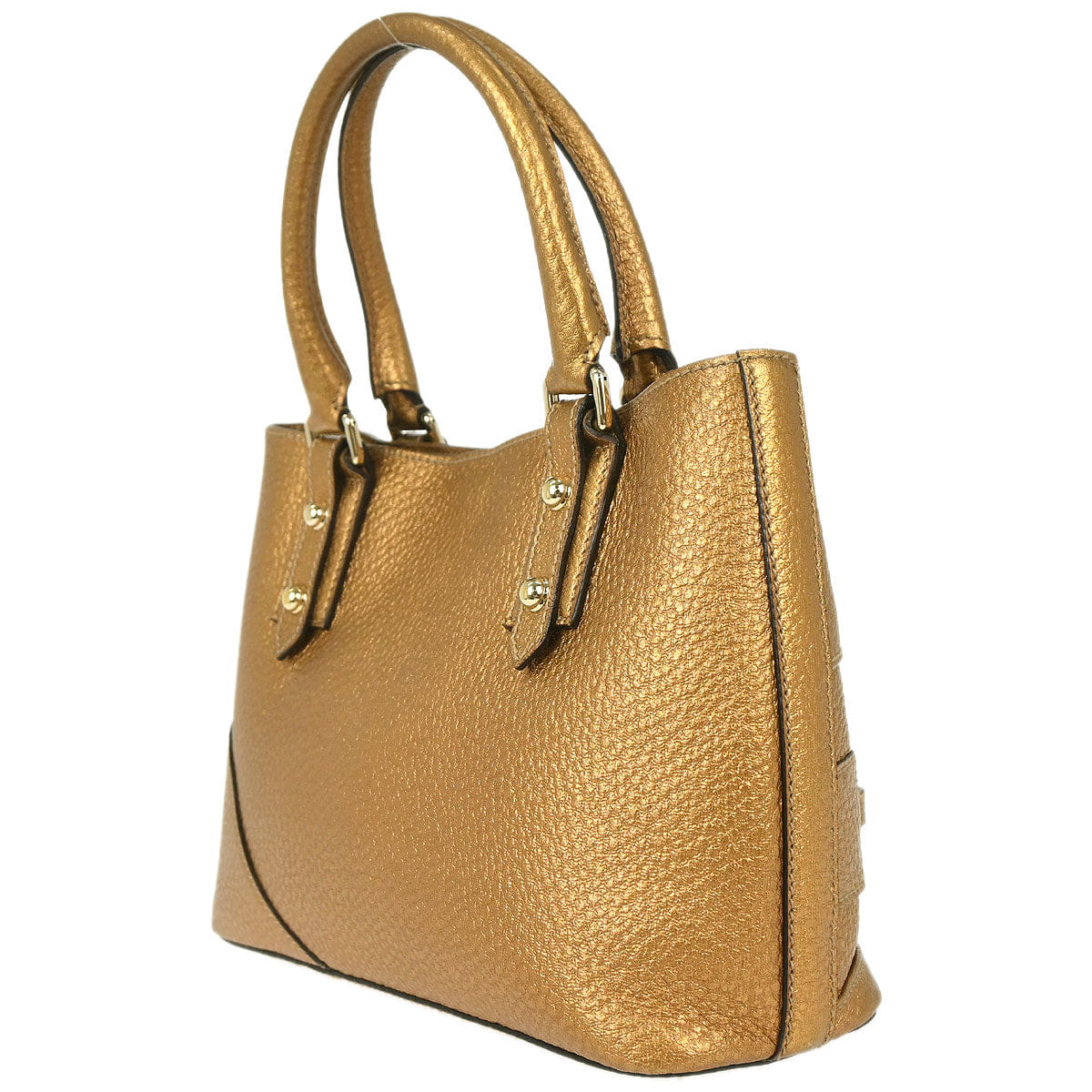 Gucci Gold Leather Horsebit GG Tote Handbag