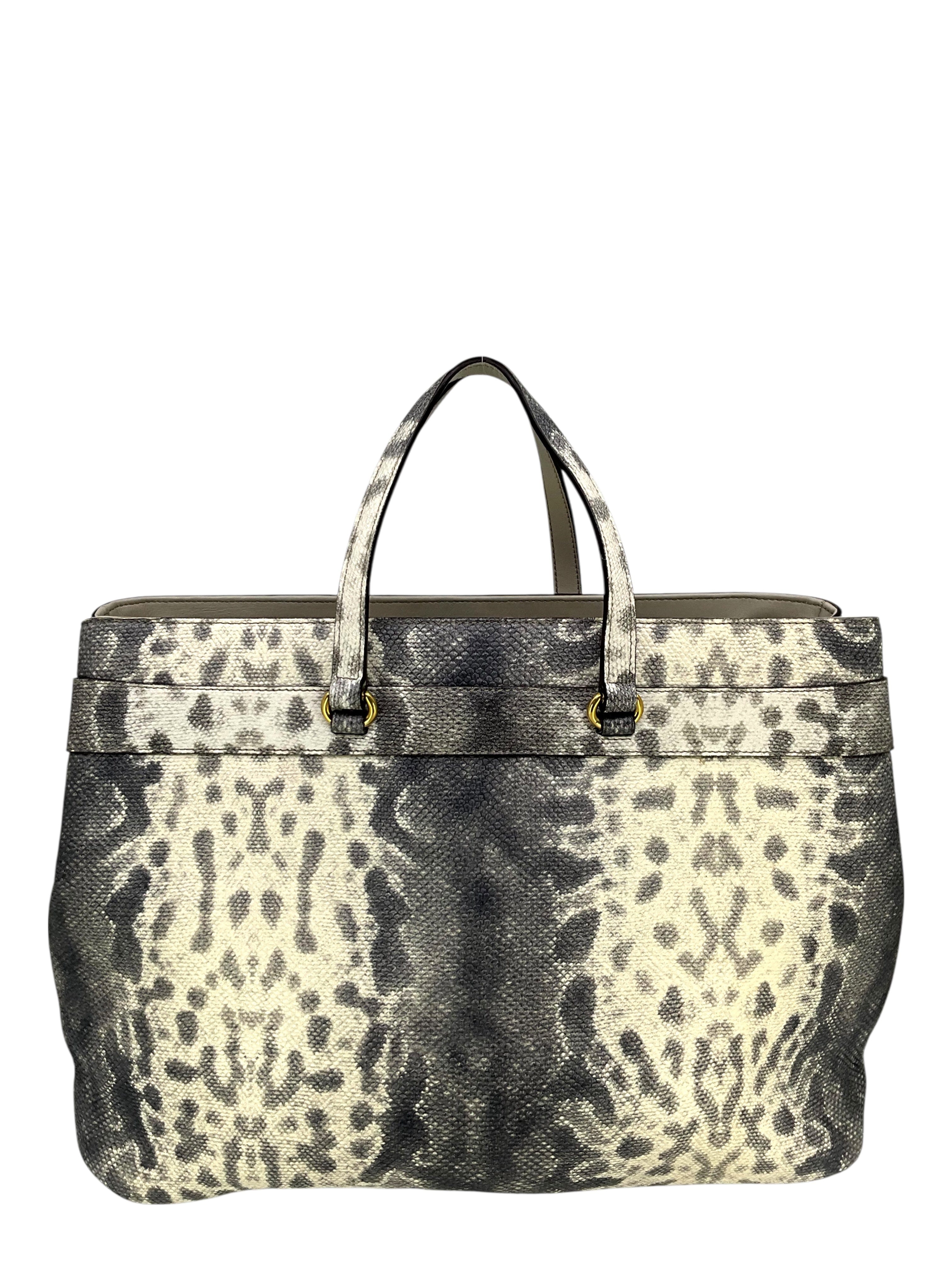 Gucci Bright Bit Animalier Lizard Print Large Tote