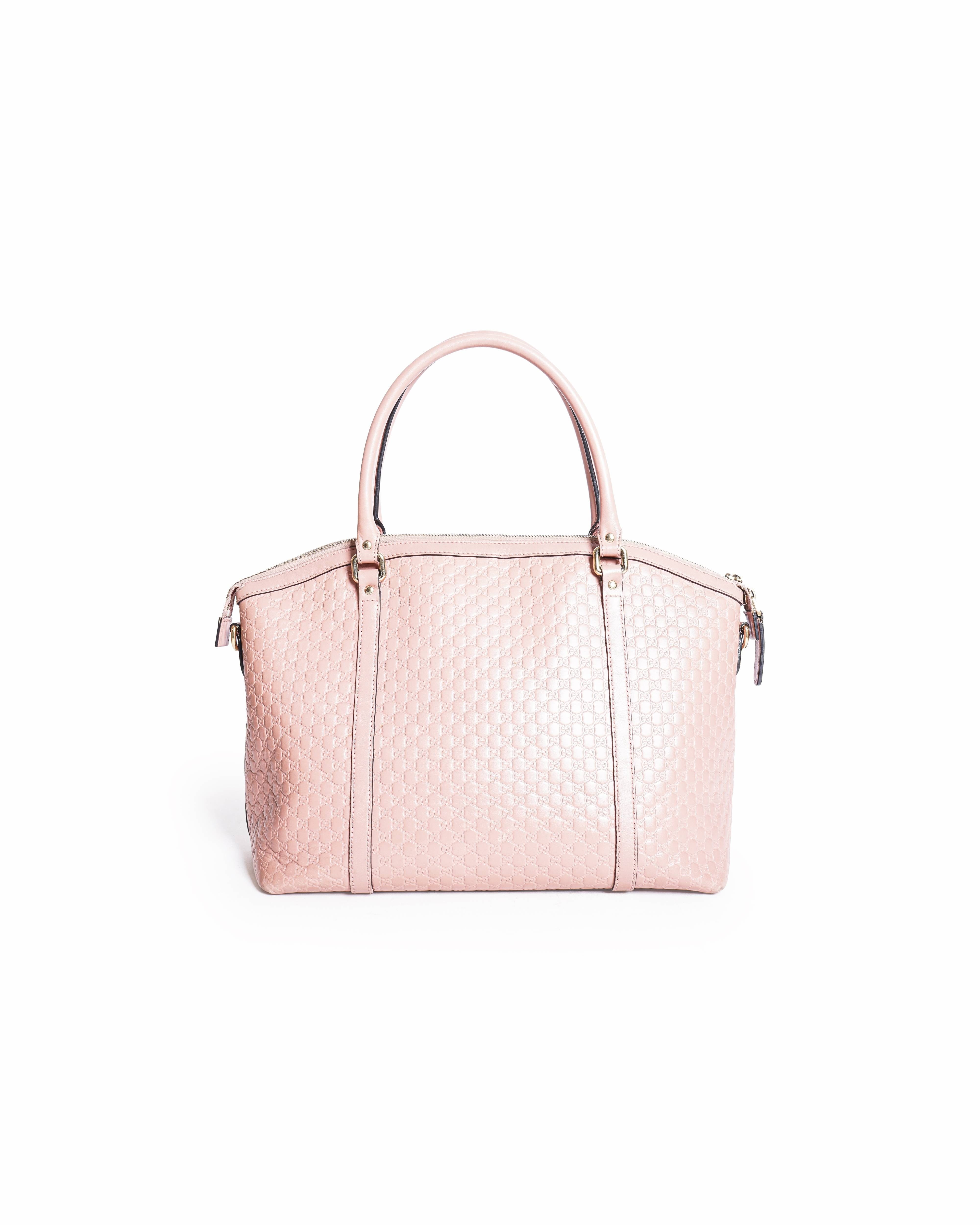 Gucci Microguccissima Pink Leather Tote Bag
