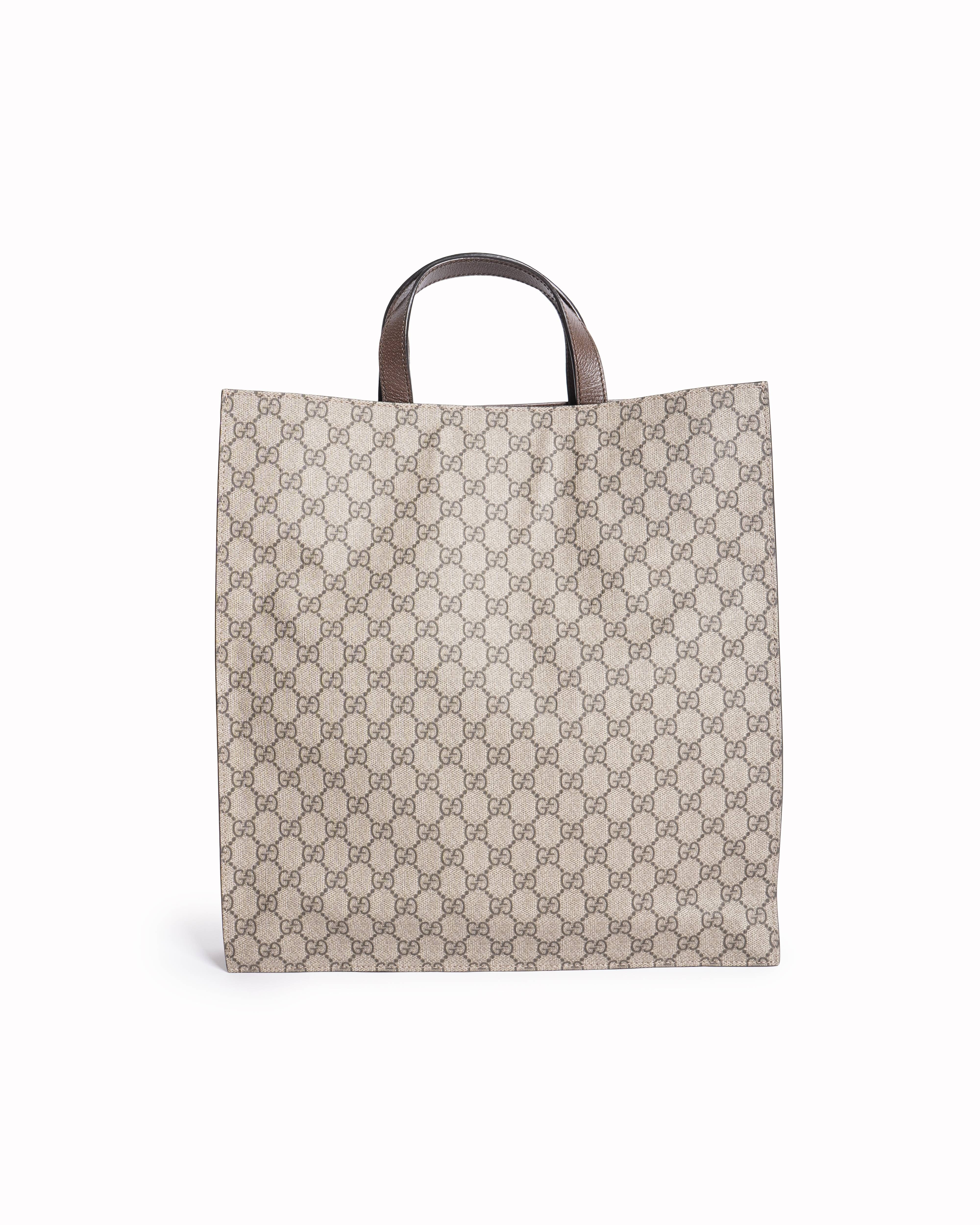 Gucci New Gucci GG Supreme Embroidery Tote Bag
