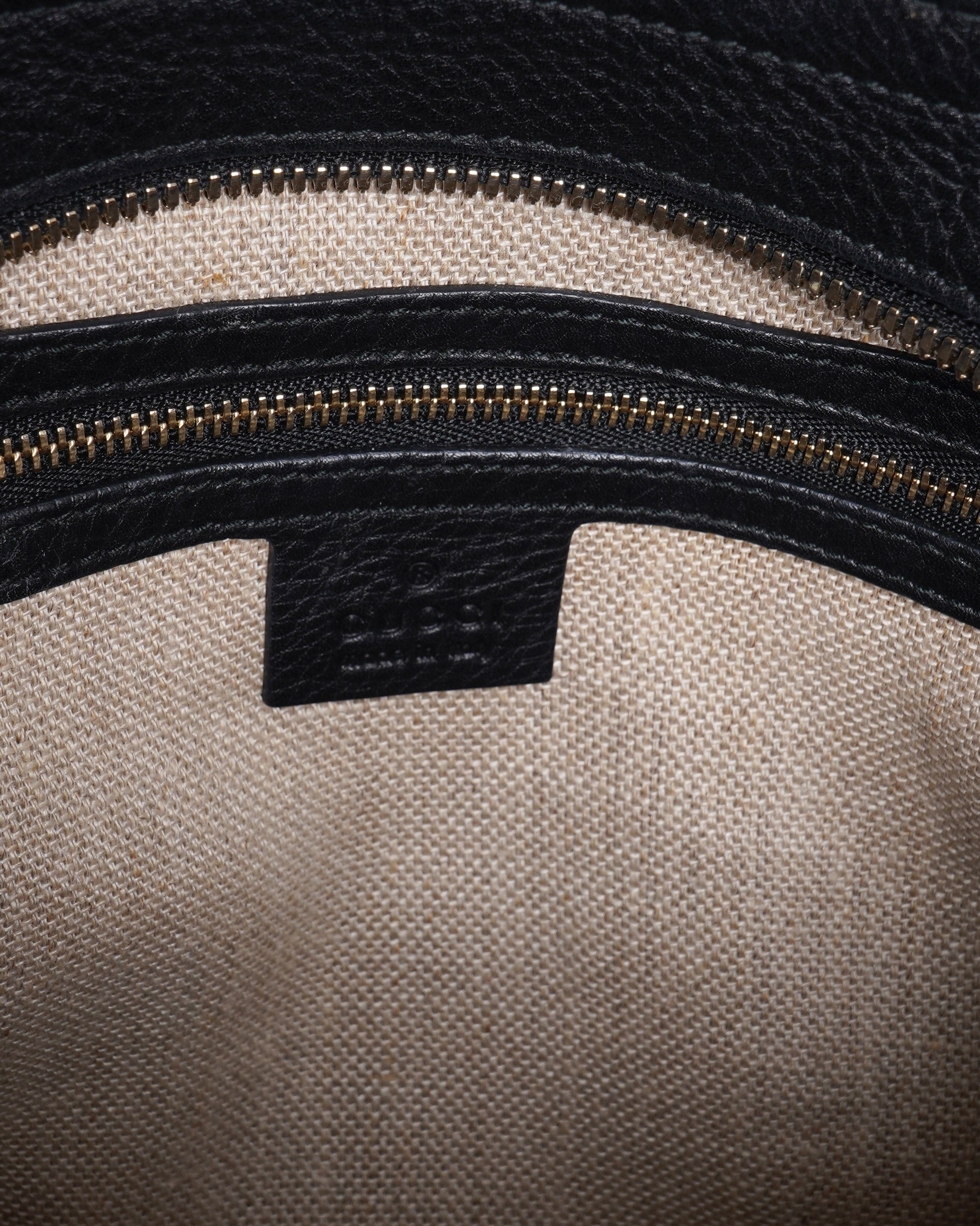Gucci beige/Black GG Canvas Classic Tote Bag