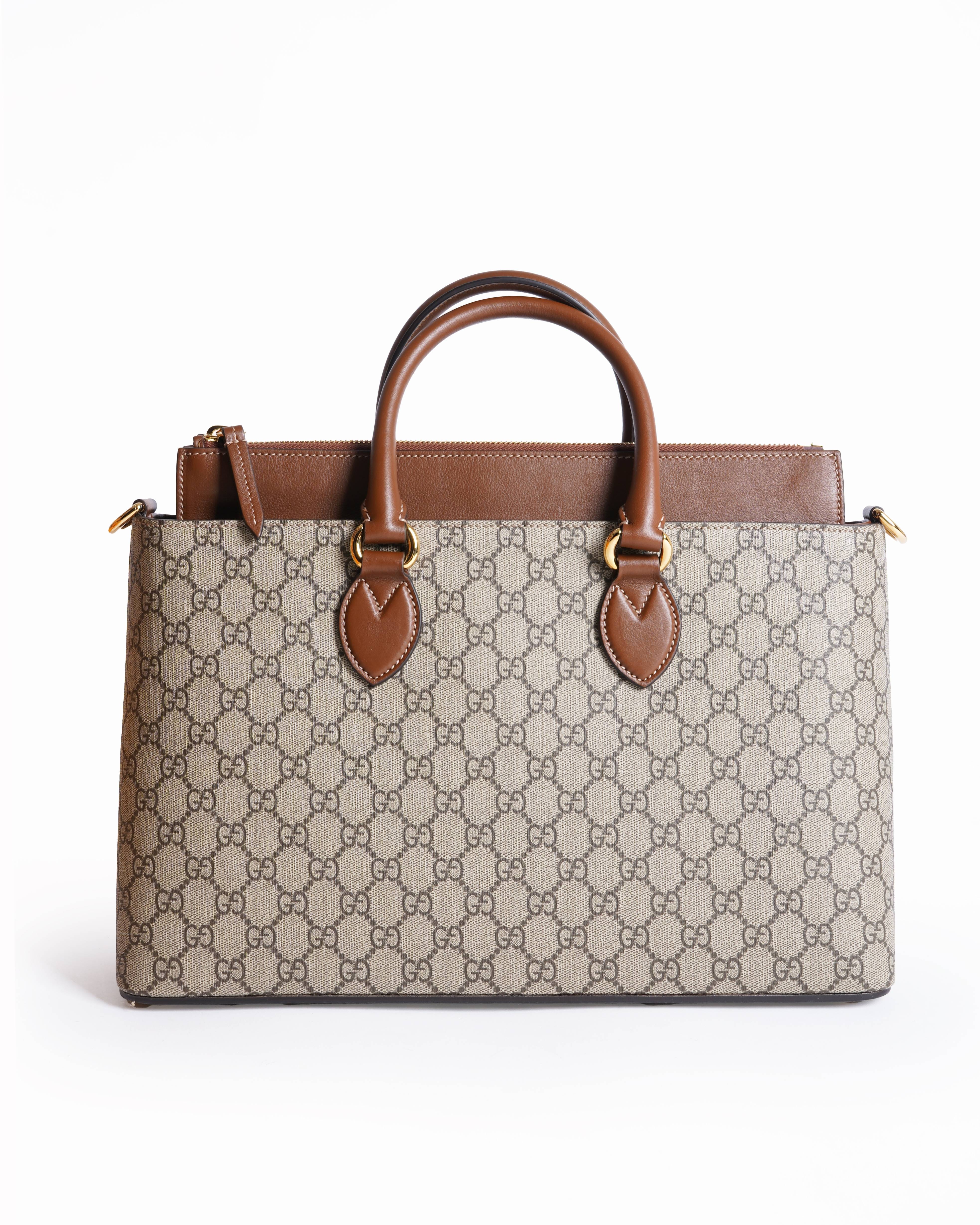 Gucci New Gucci gg supreme canvas zip tote bag
