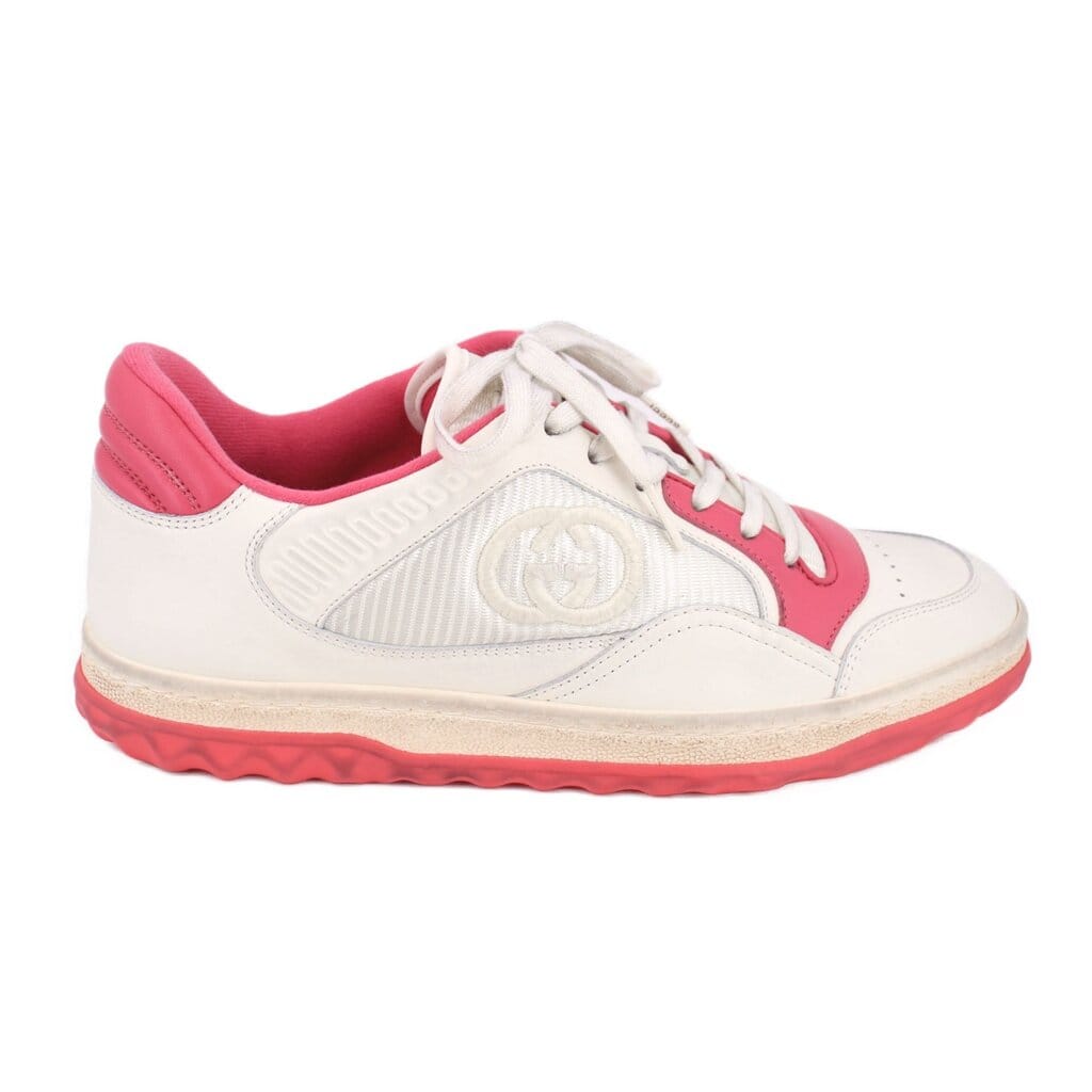 Gucci WOMEN'S MAC80 SNEAKERS WHITE/PINK 39 EU | 8.5 US