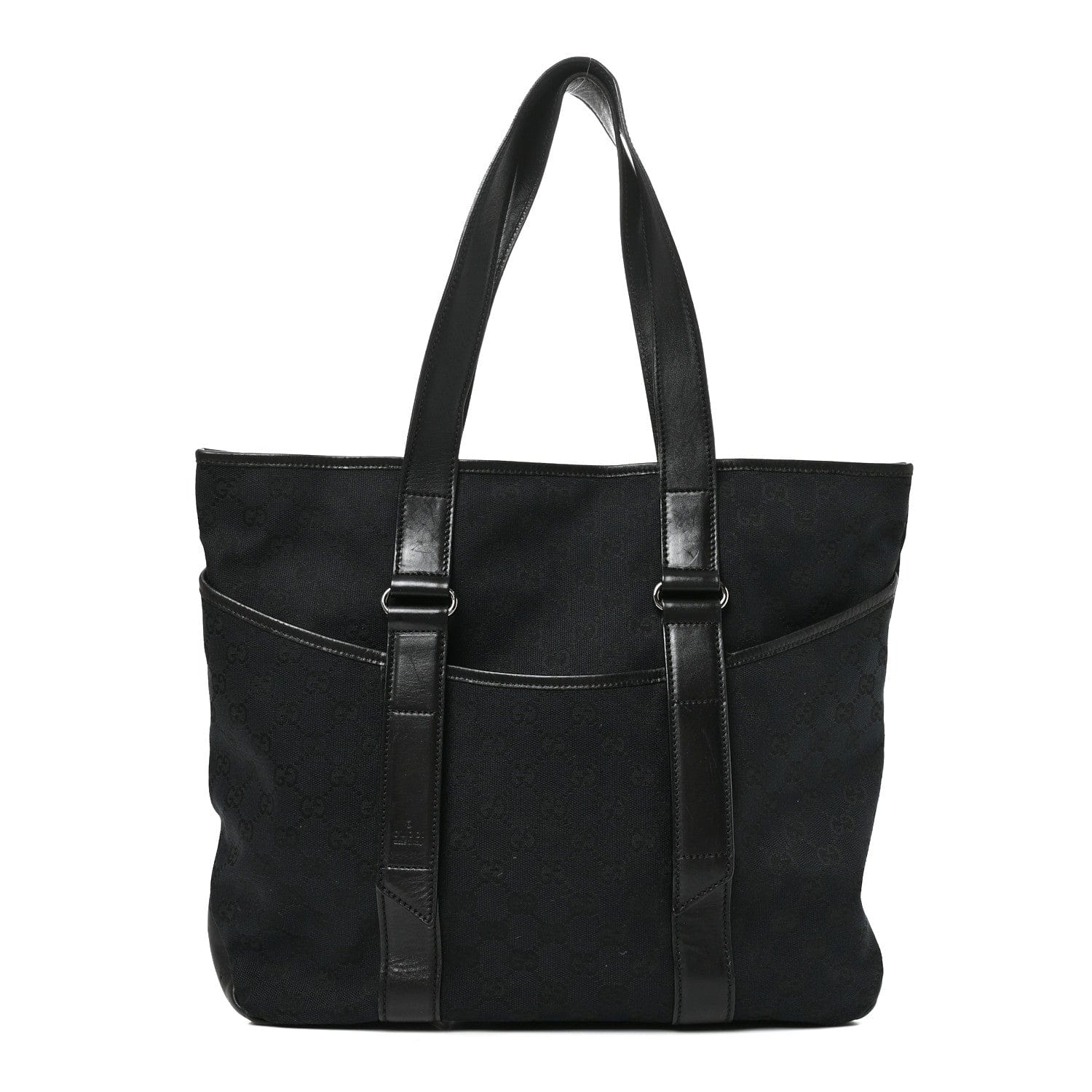 Gucci Monogram Calfskin Perforated Tote Black