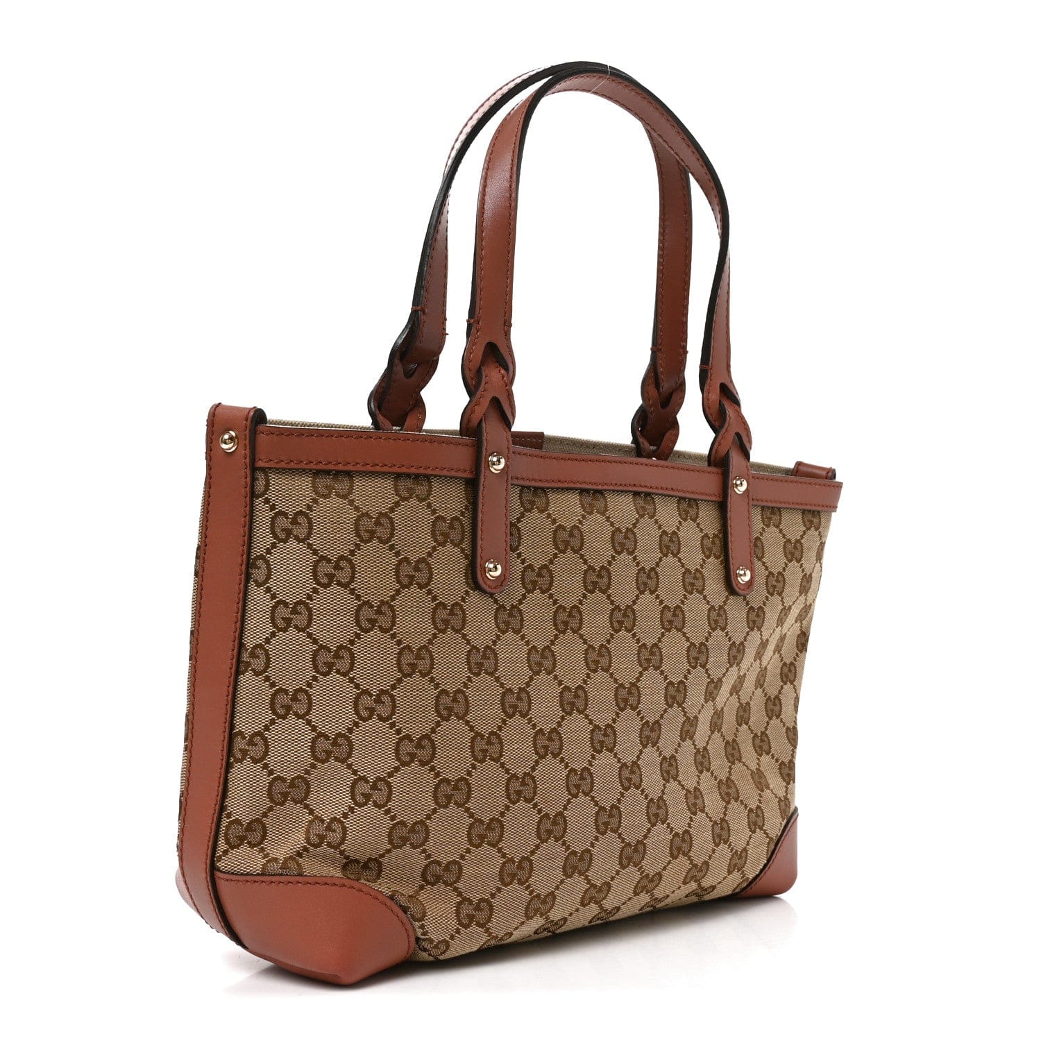 Gucci Monogram Small Craft Tote Brown