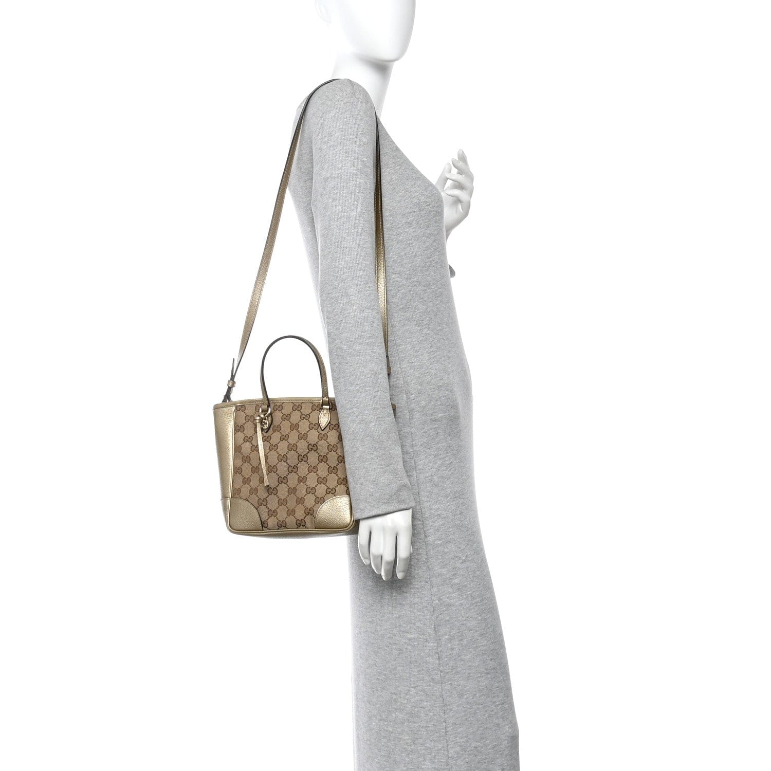 Gucci Monogram Mini Bree Tote Golden Beige