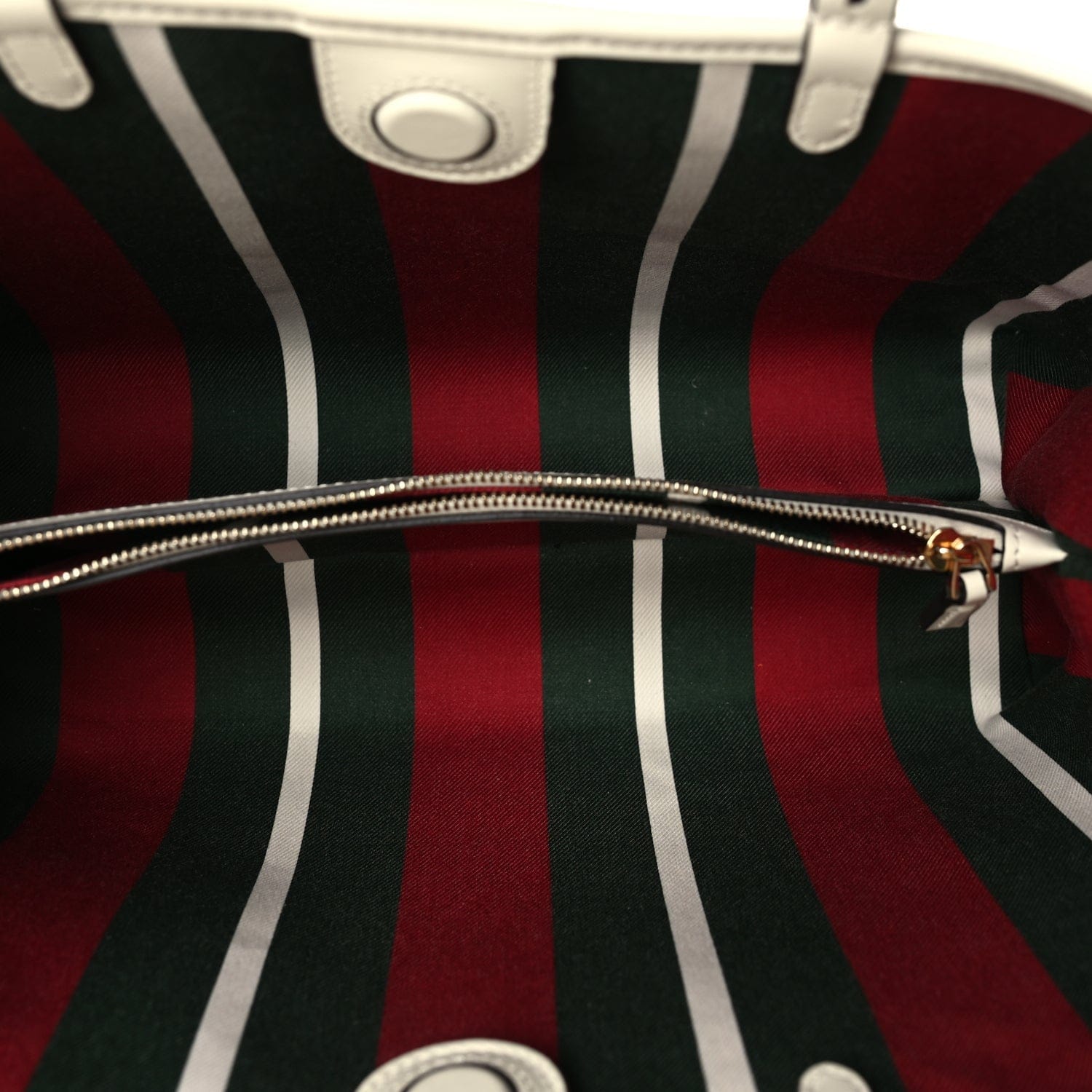 Gucci Supreme Monogram Emblem Medium Tote Bag Mystic White Oatmeal