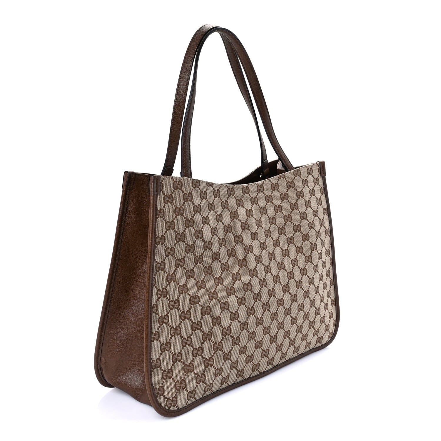 Gucci Monogram Horsebit 1955 Tote Bag Beige Brown Sugar