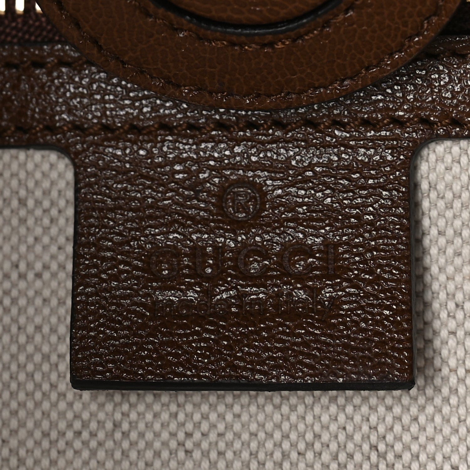 Gucci Monogram Horsebit 1955 Tote Bag Beige Brown Sugar