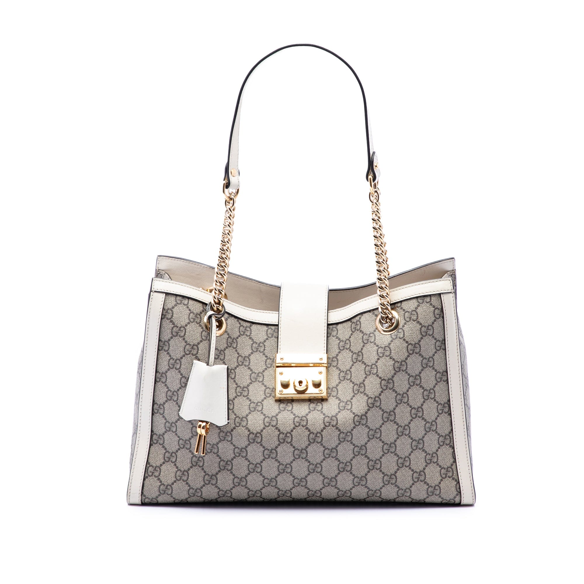 Gucci Medium GG Supreme Padlock Tote