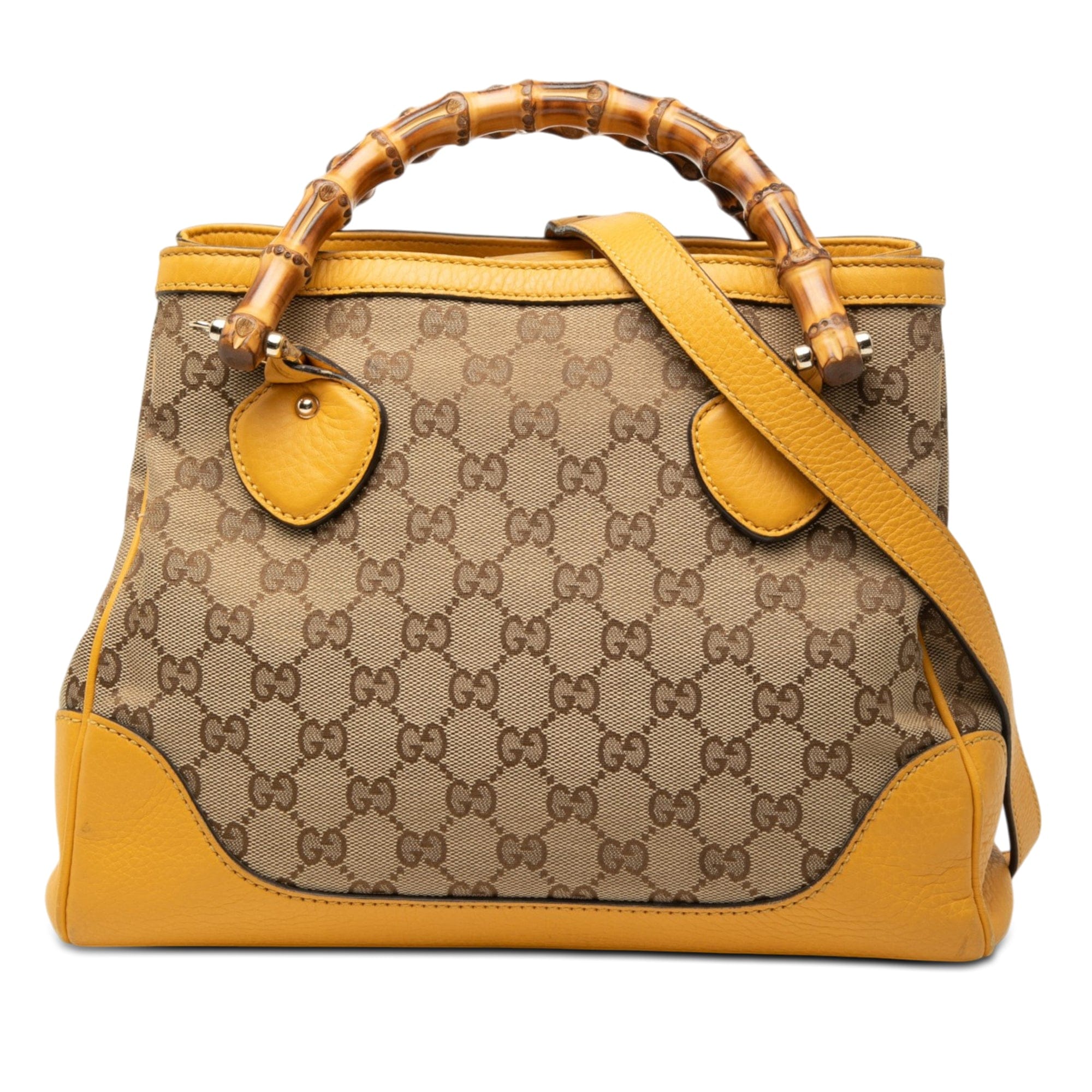 Gucci GG Canvas Bamboo Diana Top Handle Tote