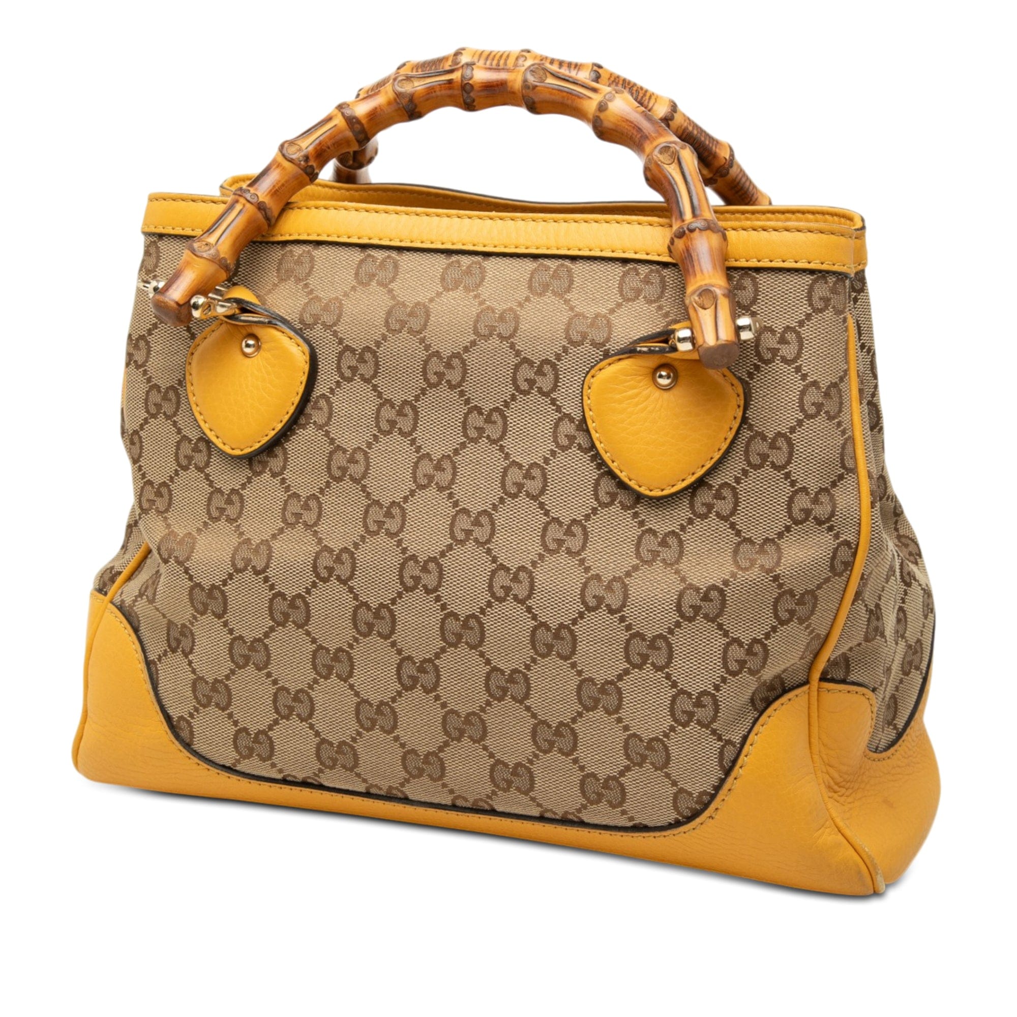 Gucci GG Canvas Bamboo Diana Top Handle Tote