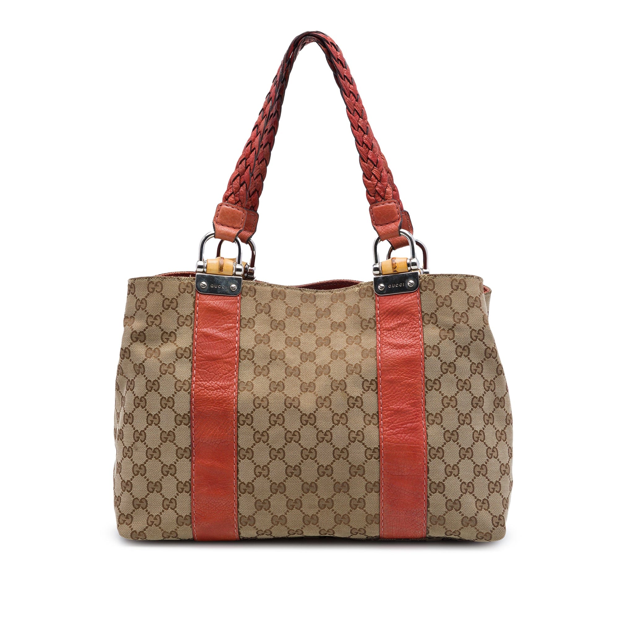 Gucci Medium GG Canvas Bamboo Libeccio Tote