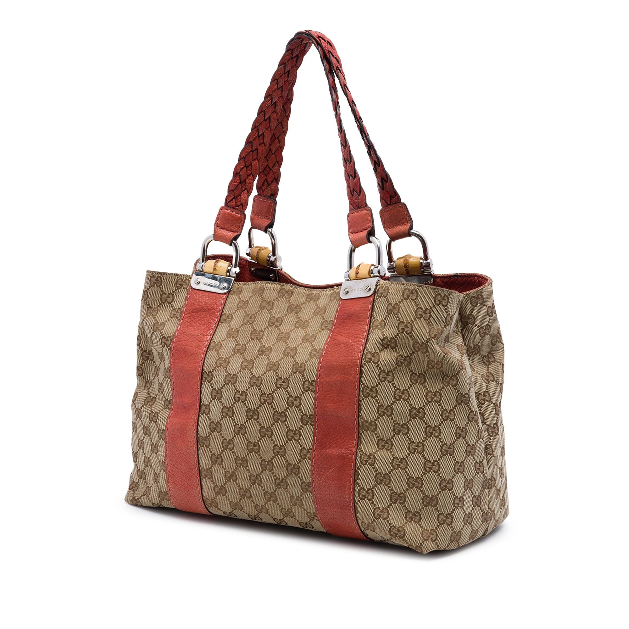 Gucci Medium GG Canvas Bamboo Libeccio Tote