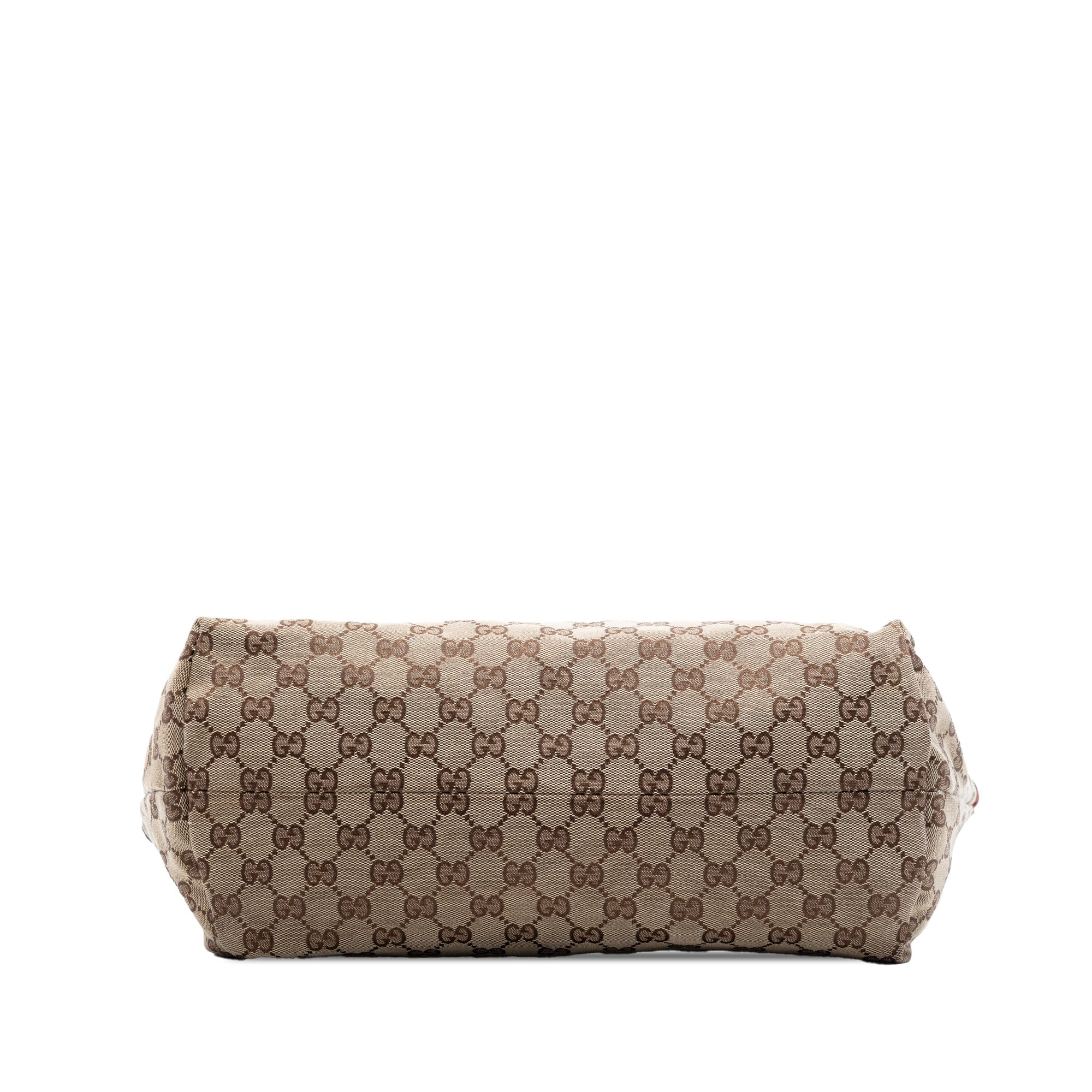 Gucci Medium GG Canvas Bamboo Tassel Tote