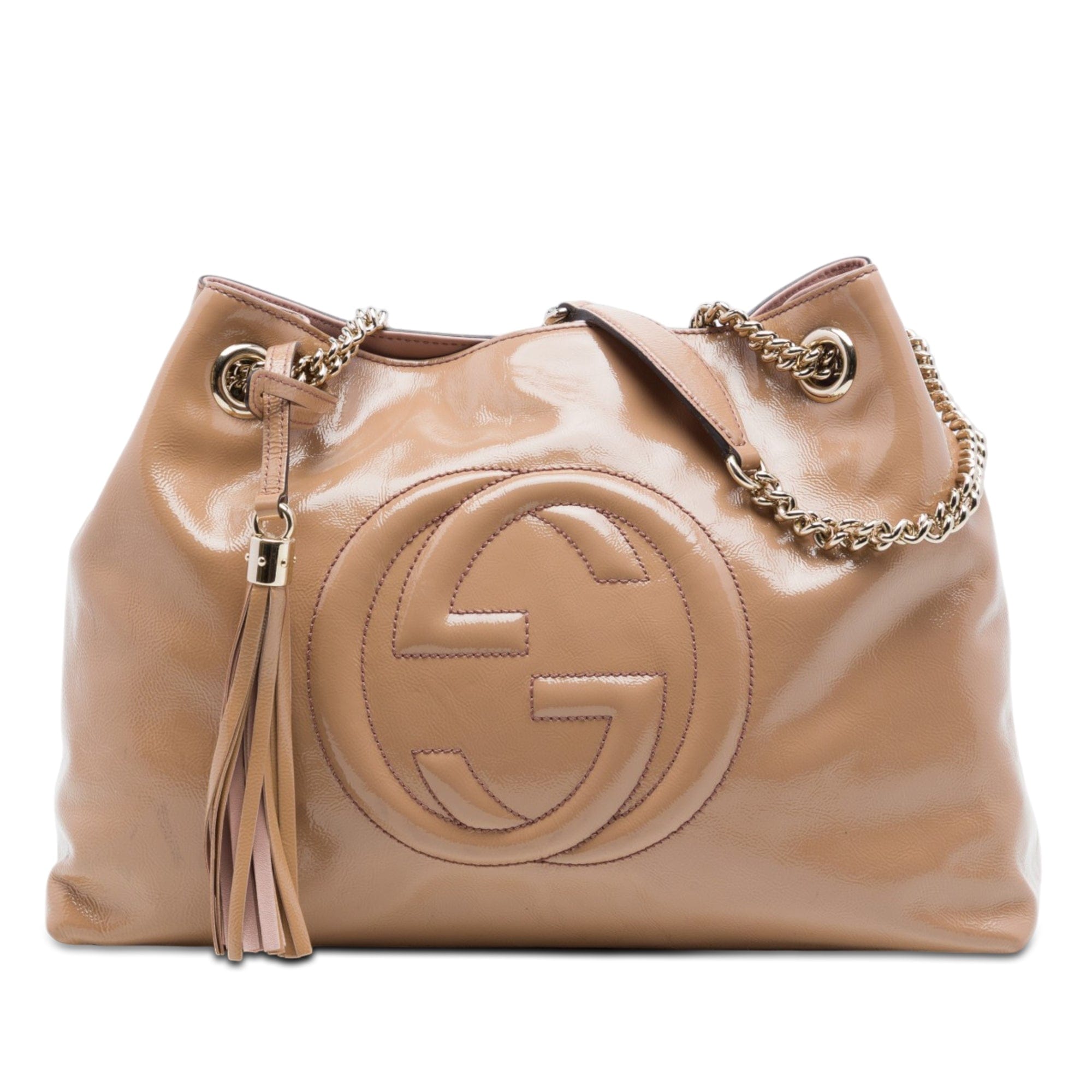 Gucci Medium Patent Soho Chain Tote