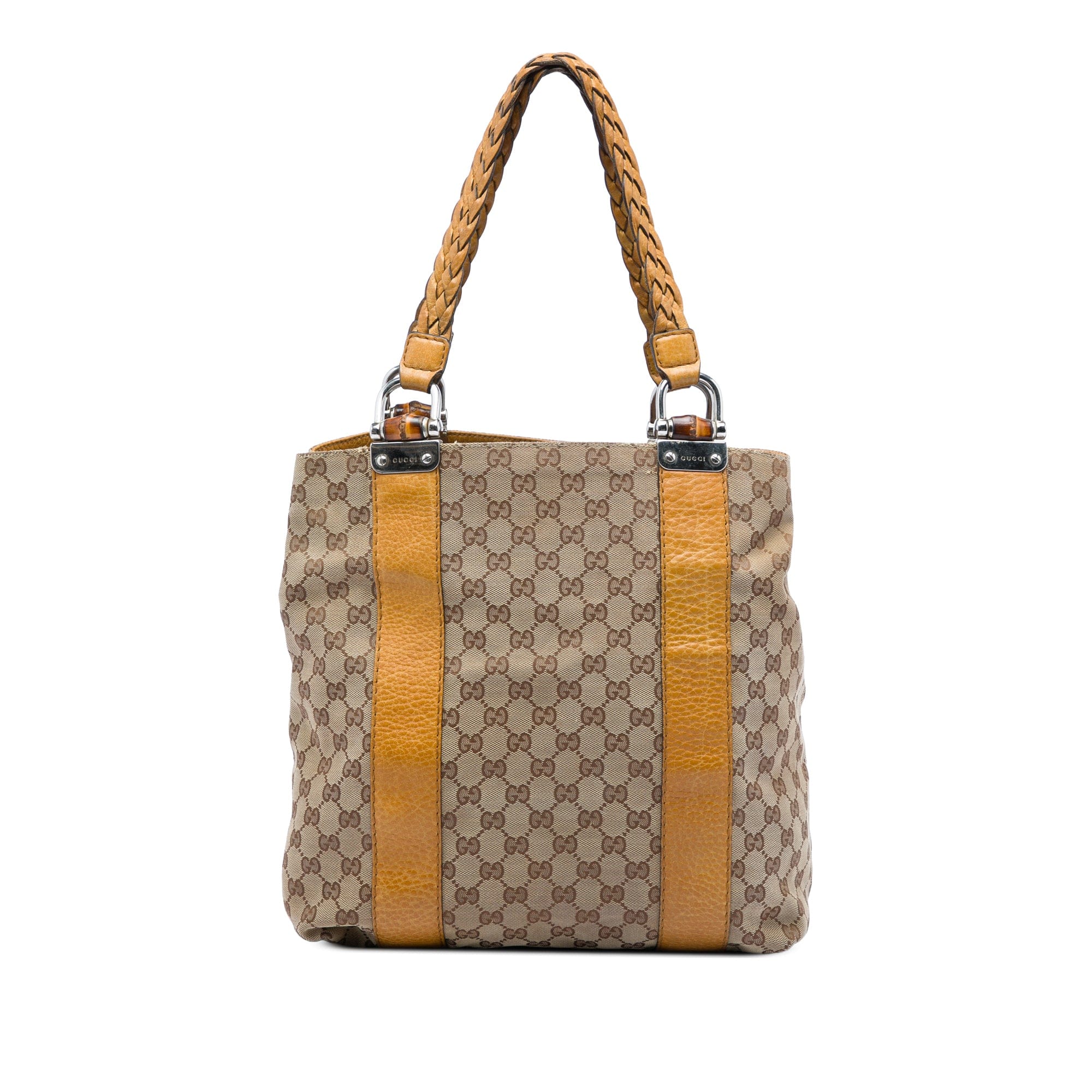 Gucci Large GG Canvas Bamboo Libeccio Tote