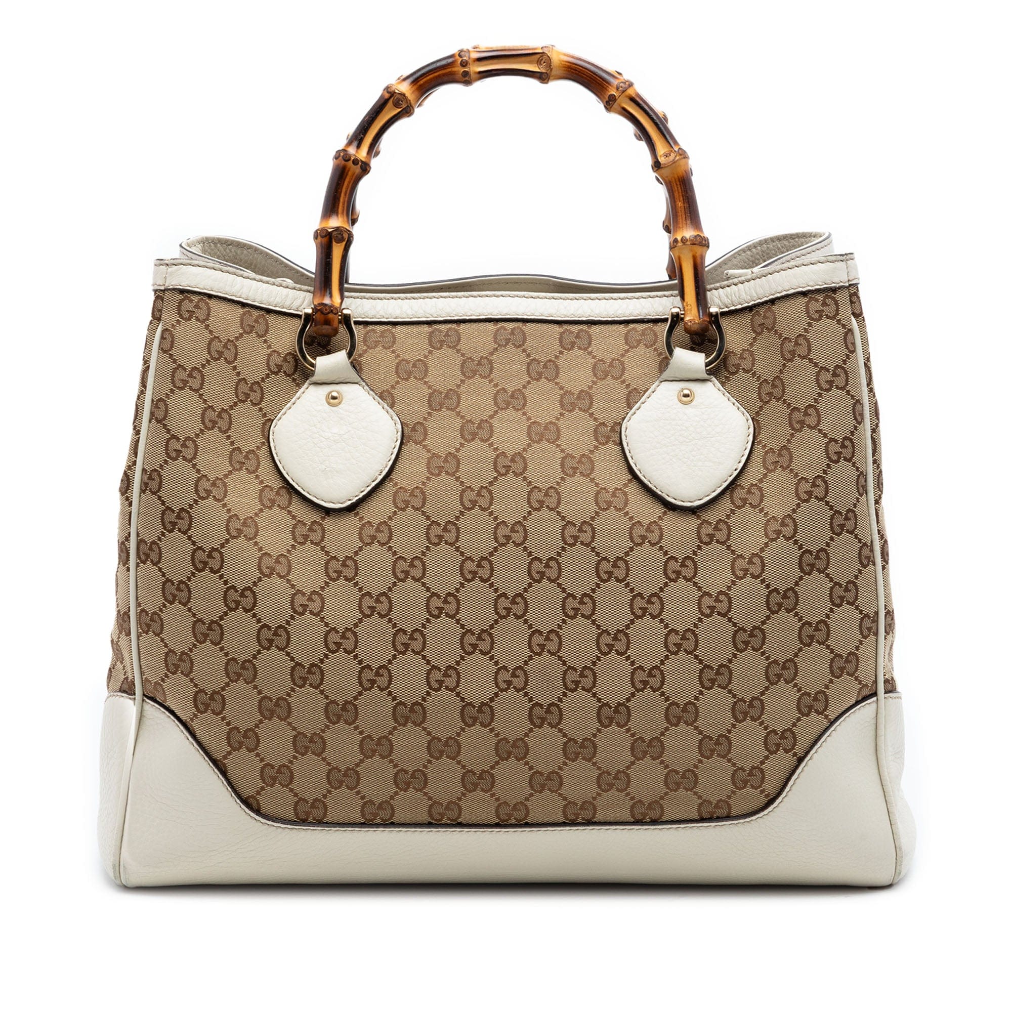 Gucci GG Canvas Bamboo Diana Tote