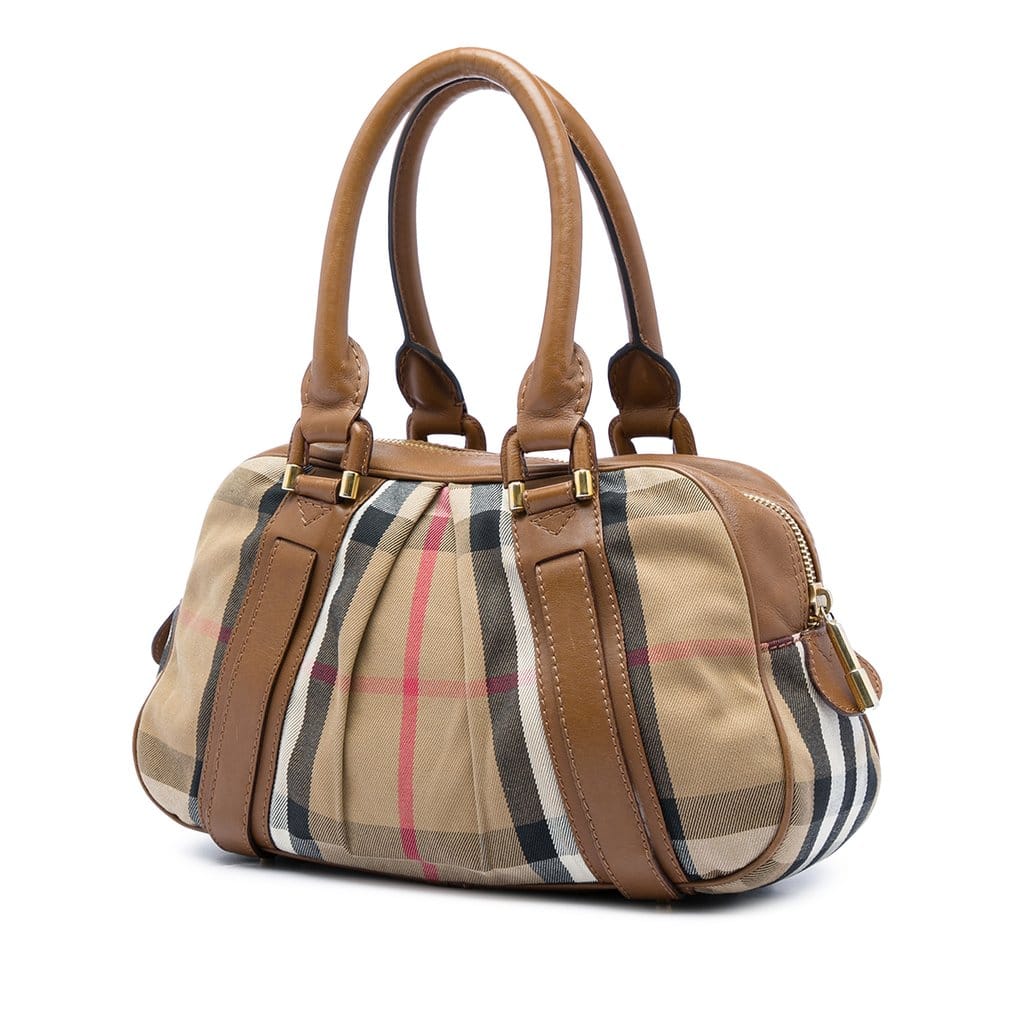 Burberry House Check Canvas Ashbury Knight Handbag