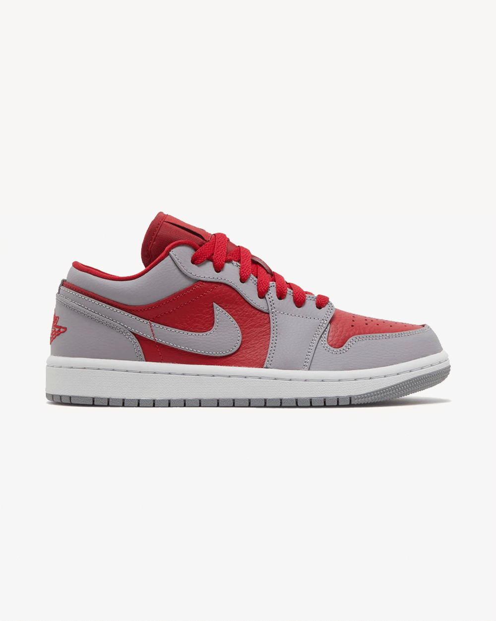 NIKE AIR JORDAN1 LOW WMNS HOMAGE SPLIT GYM RED CEMENT GREY