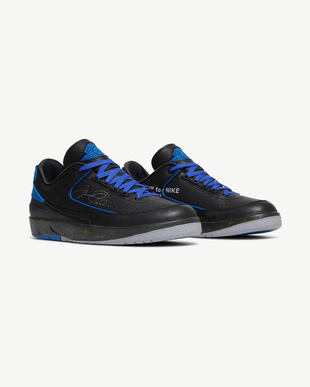 NIKE x OFF WHITE AIR JORDAN2 RETRO LOW SP BLACK ROYAL (NEW)