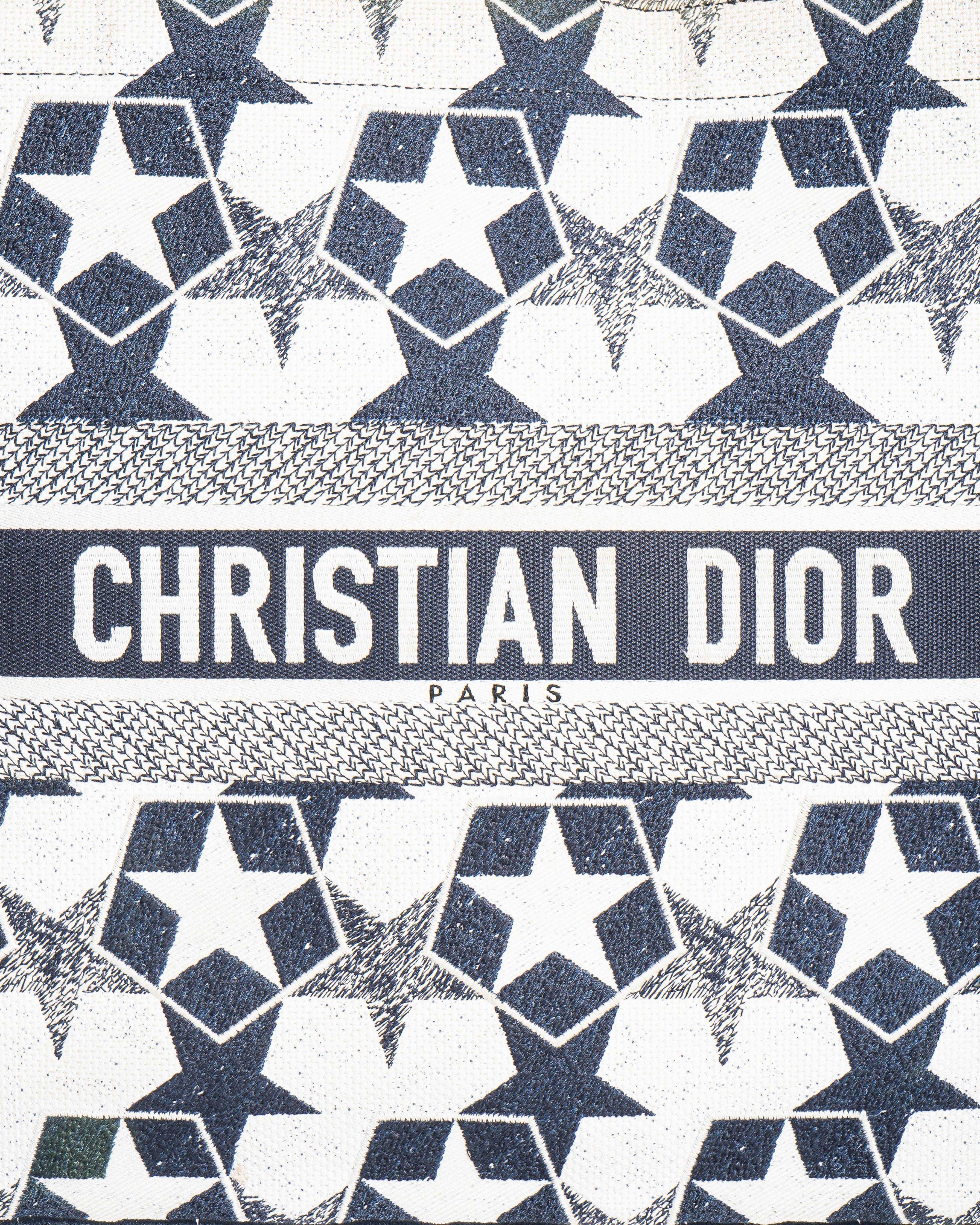 Dior Christian Dior Book Tote in Blue and White Etoile Motif