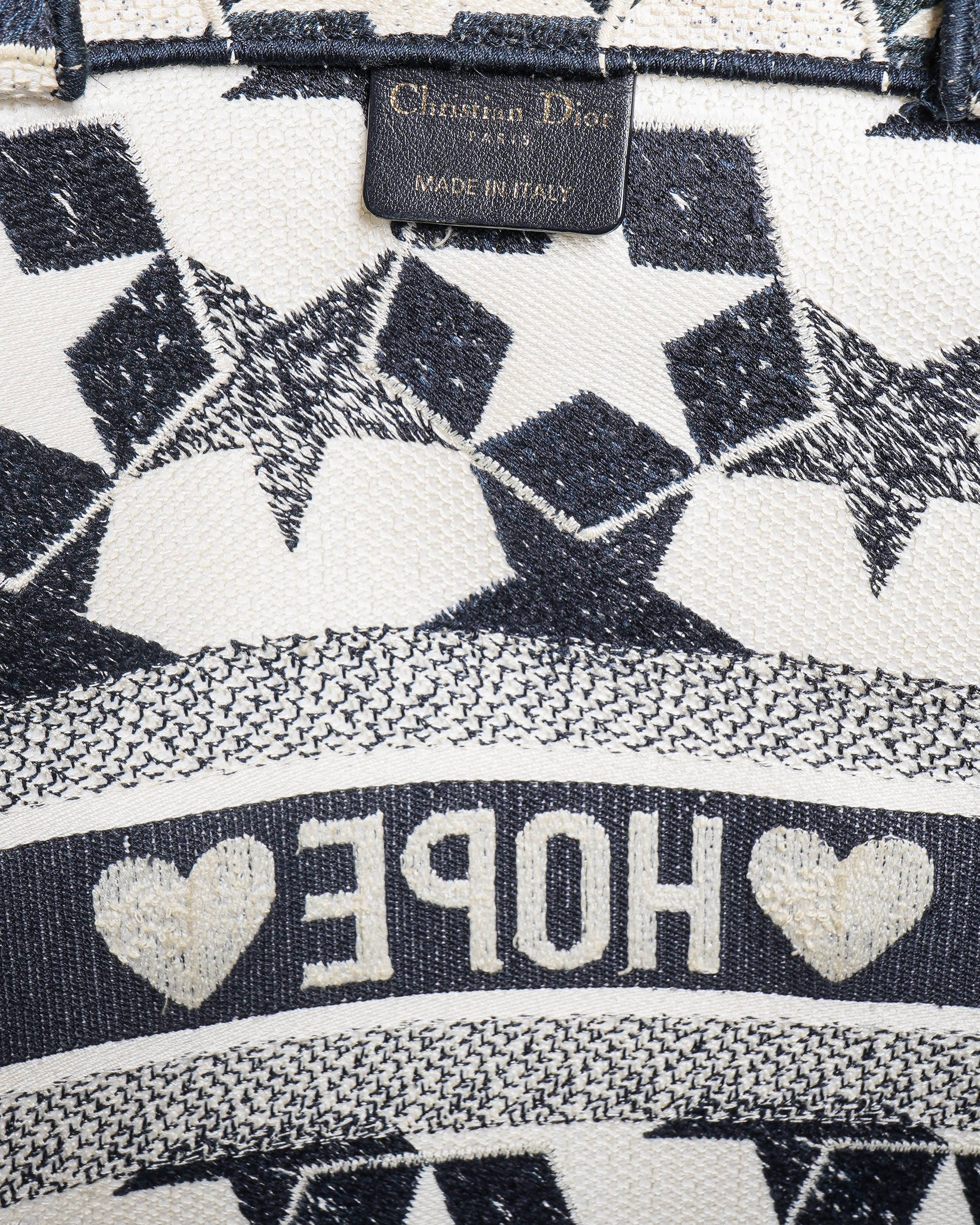Dior Christian Dior Book Tote in Blue and White Etoile Motif