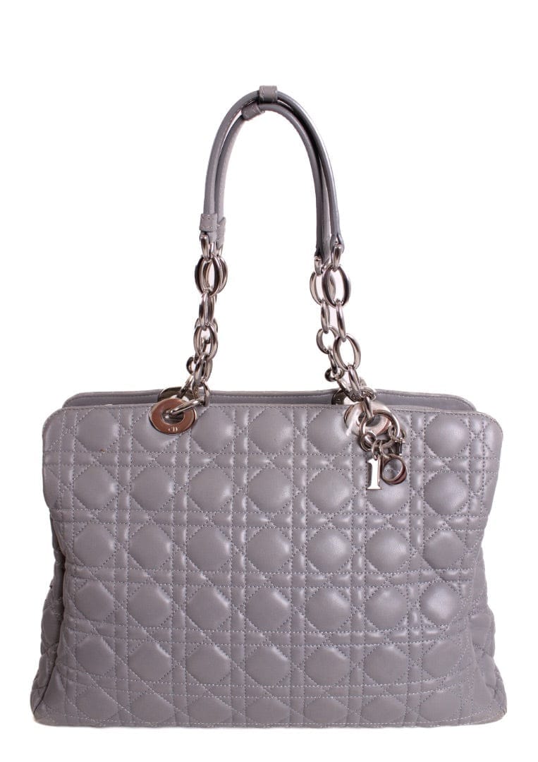 Dior Quilted Tote Bag Grey