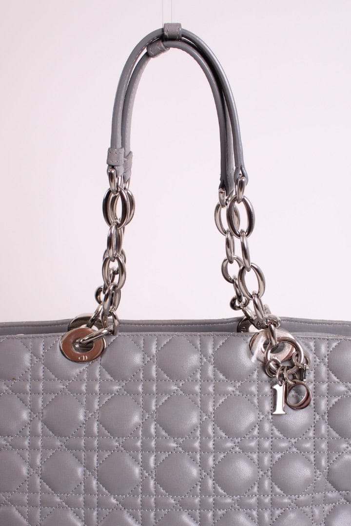 Dior Quilted Tote Bag Grey