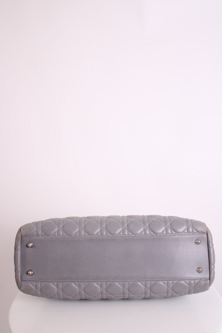 Dior Quilted Tote Bag Grey