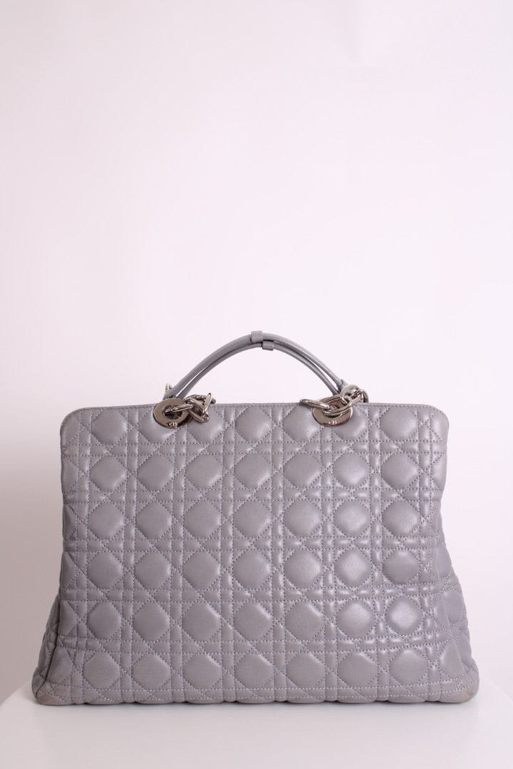 Dior Quilted Tote Bag Grey