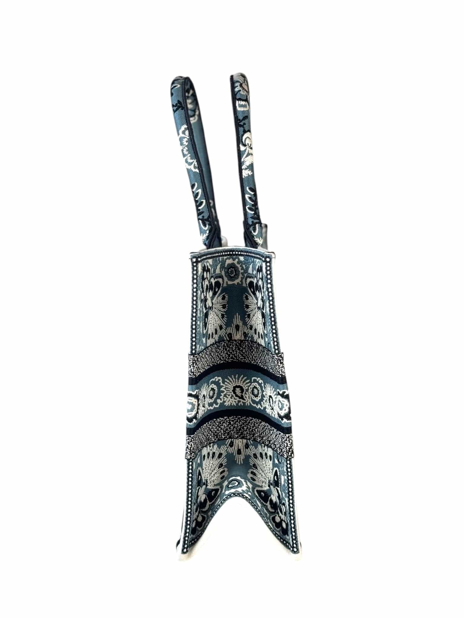 Dior Book Tote MM Butterfly in Embroidered Bandana