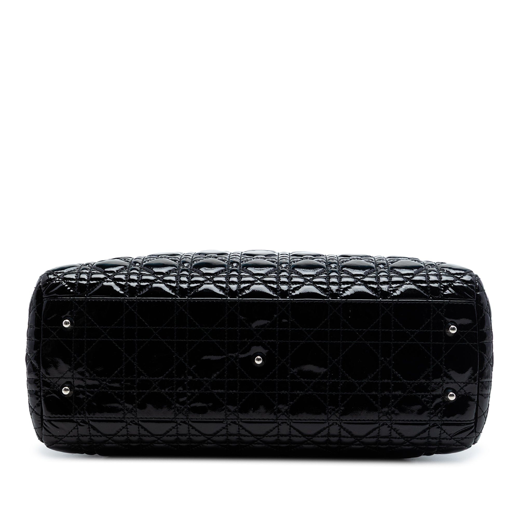 Dior Large Patent Cannage Lady Dior Soft Shopping Tote