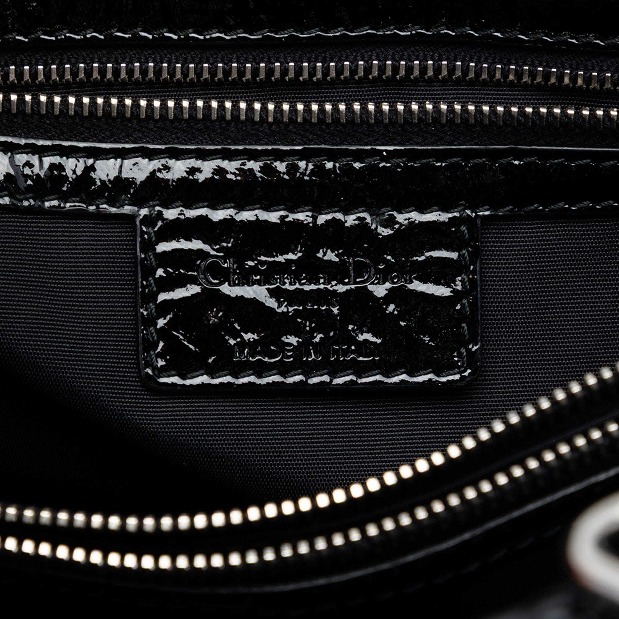 Dior Large Patent Cannage Lady Dior Soft Shopping Tote