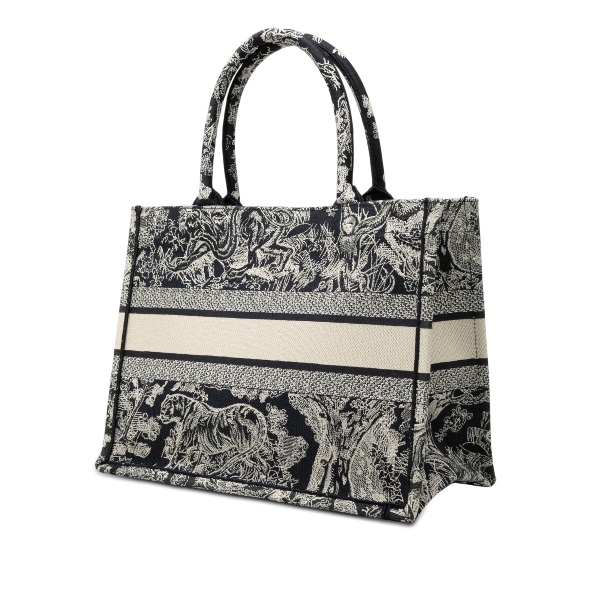 Dior Medium Canvas Embroidered Dioriviera Toile De Jouy Book Tote