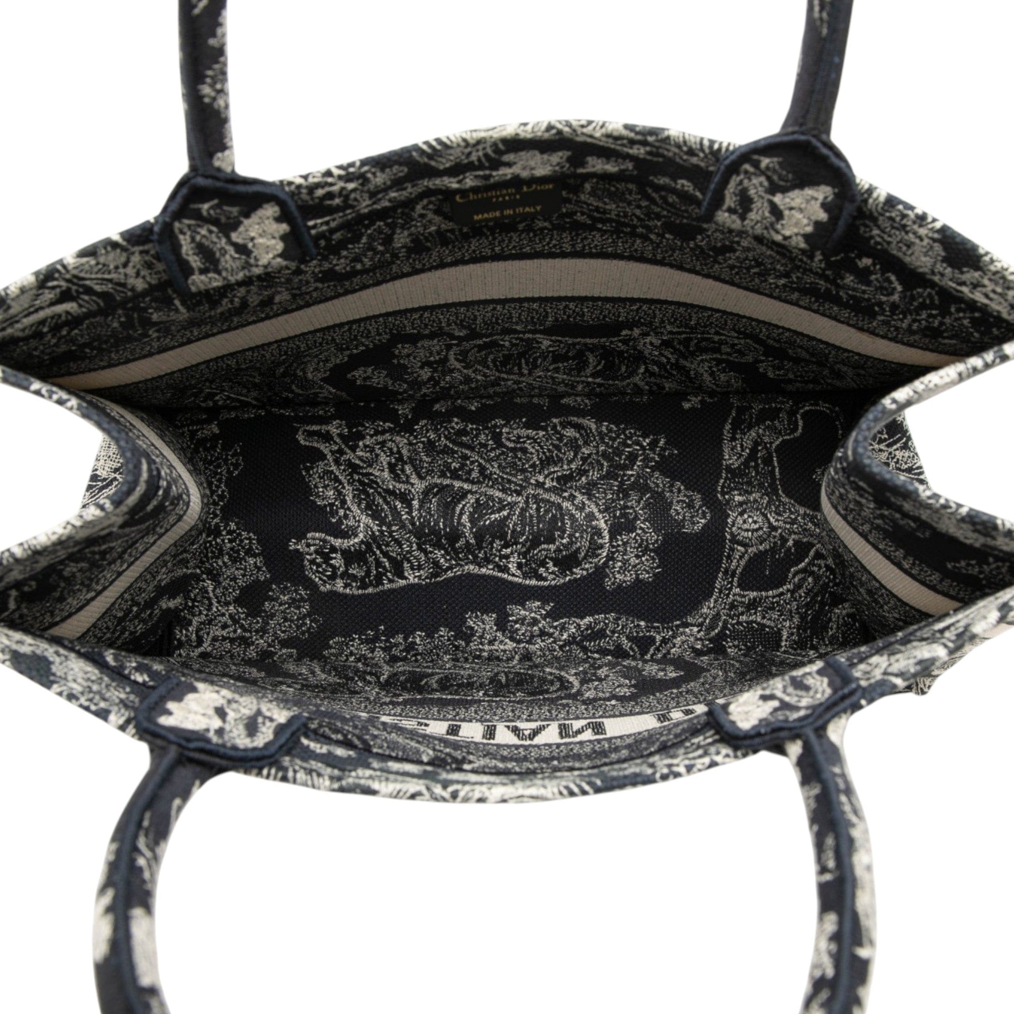 Dior Medium Canvas Embroidered Dioriviera Toile De Jouy Book Tote