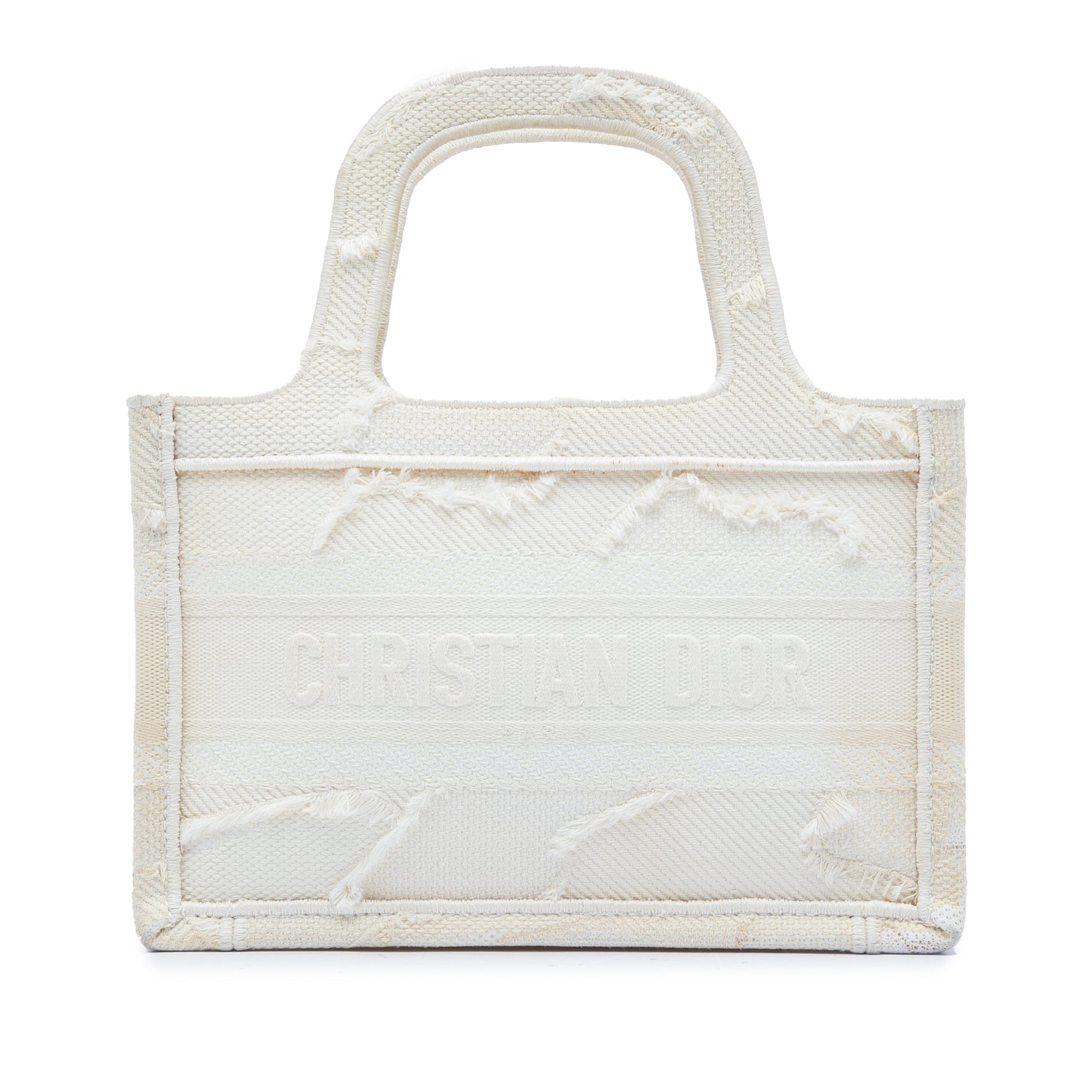 Dior Mini Embroidered Canvas Camouflage Book Tote
