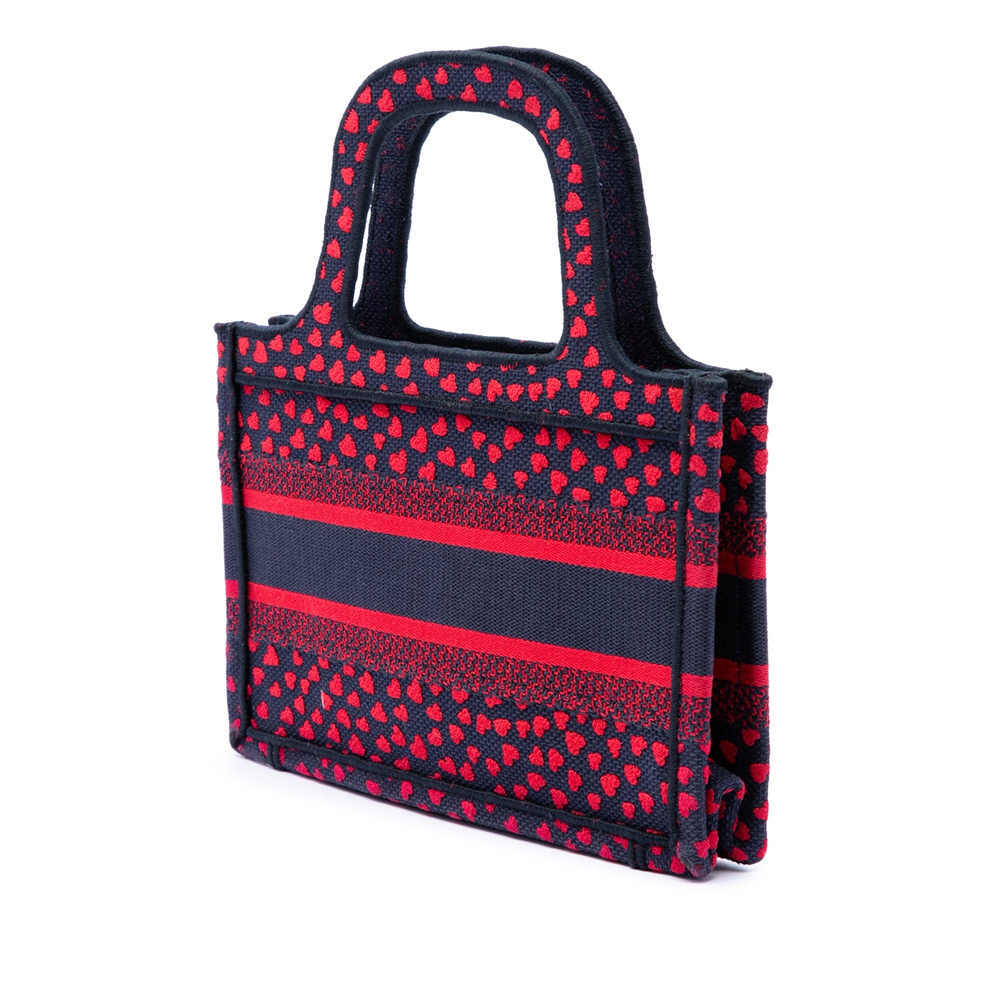 Dior Mini Embroidered Canvas Pop Heart I Love Paris Book Tote