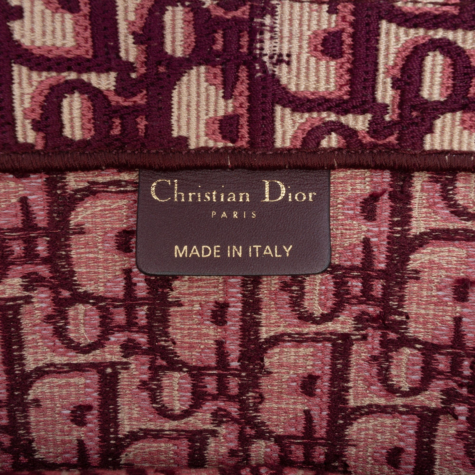 Dior Large Oblique Embroidered Canvas Book Tote