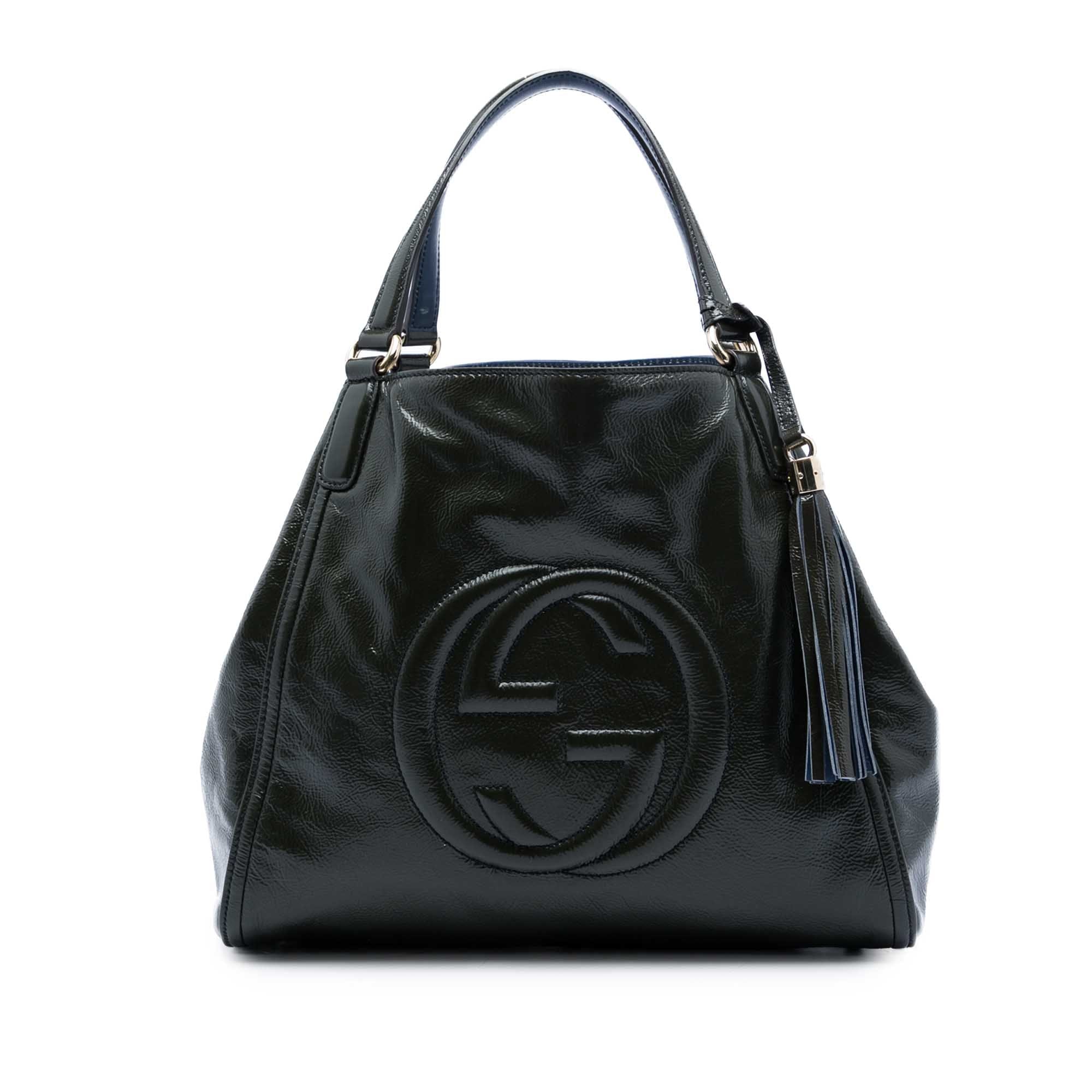 Gucci Medium Patent Soho Cellarius Tote
