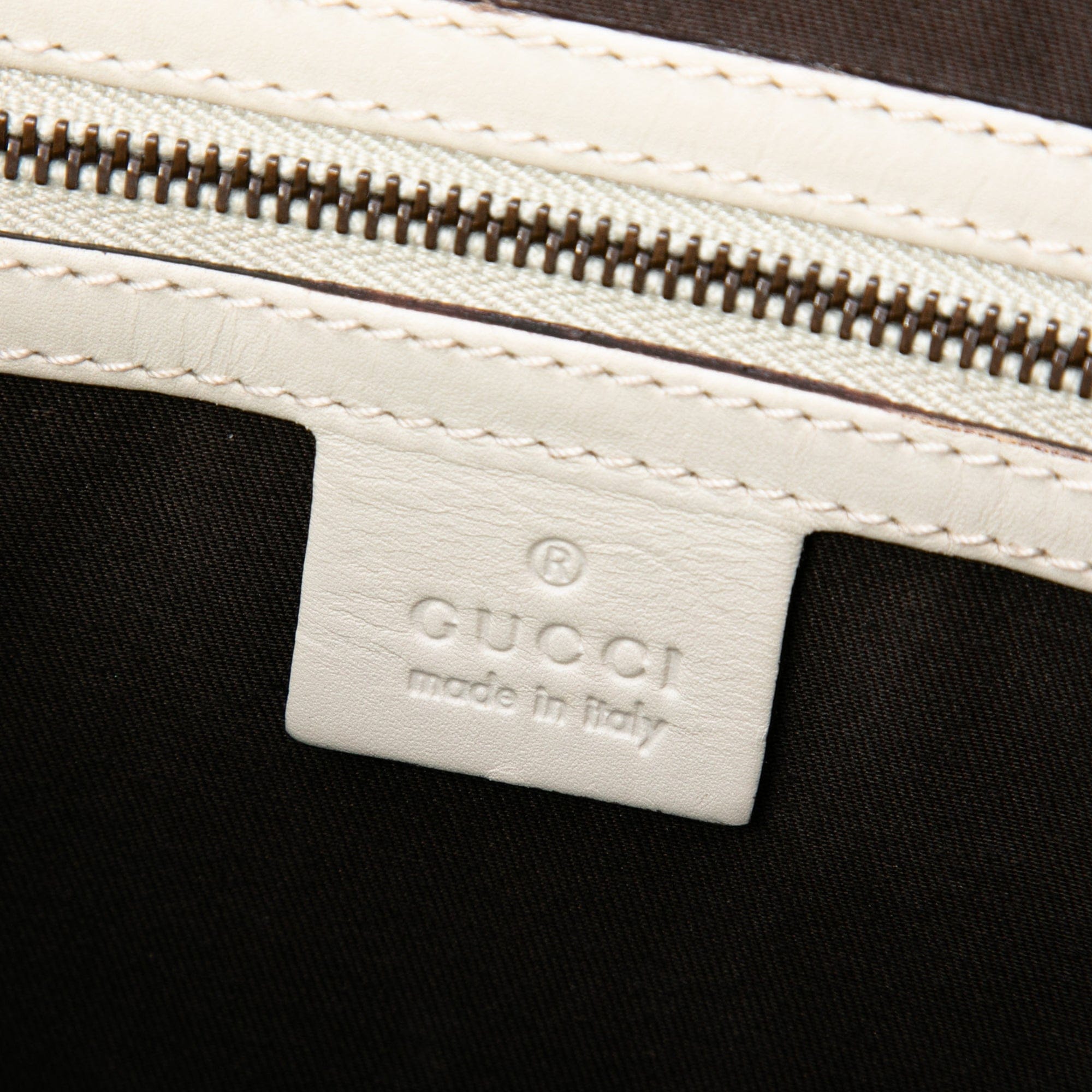 Gucci Calfskin and GG Canvas Nailhead Tote