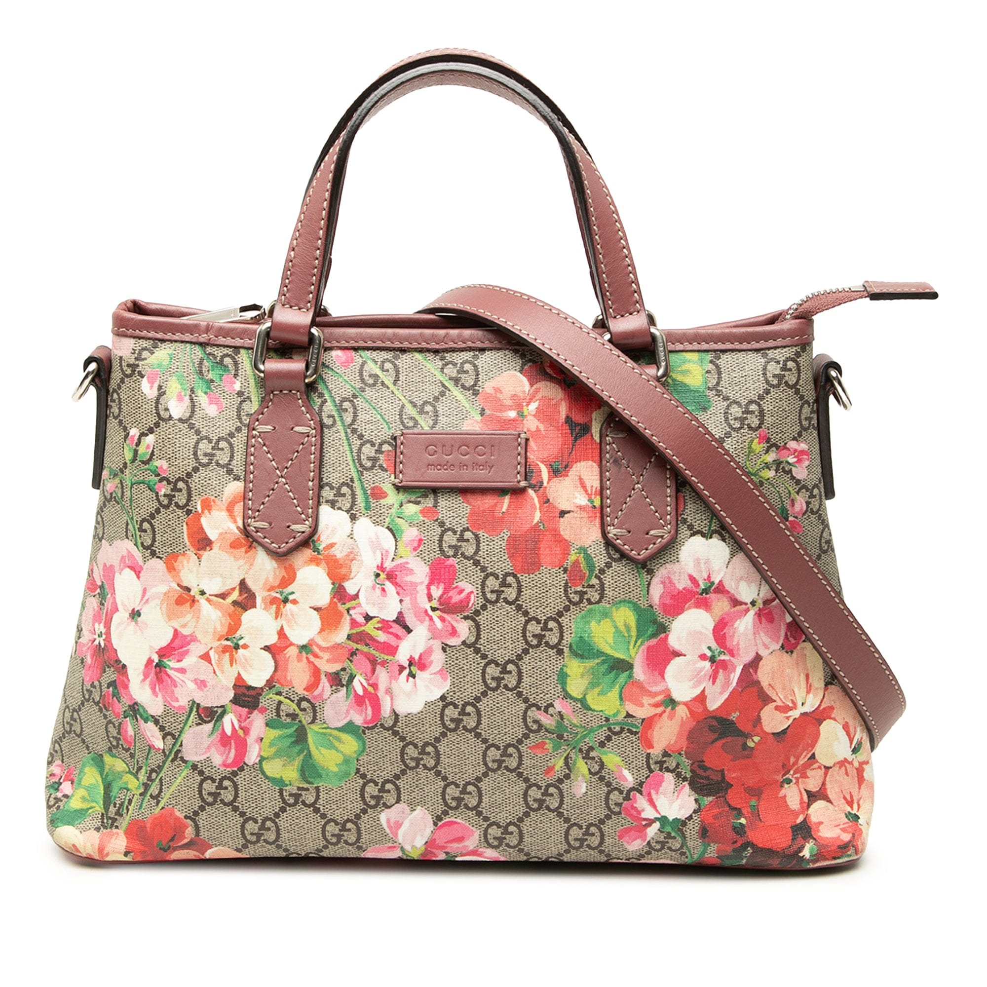 Gucci GG Supreme Blooms Zippered Tote