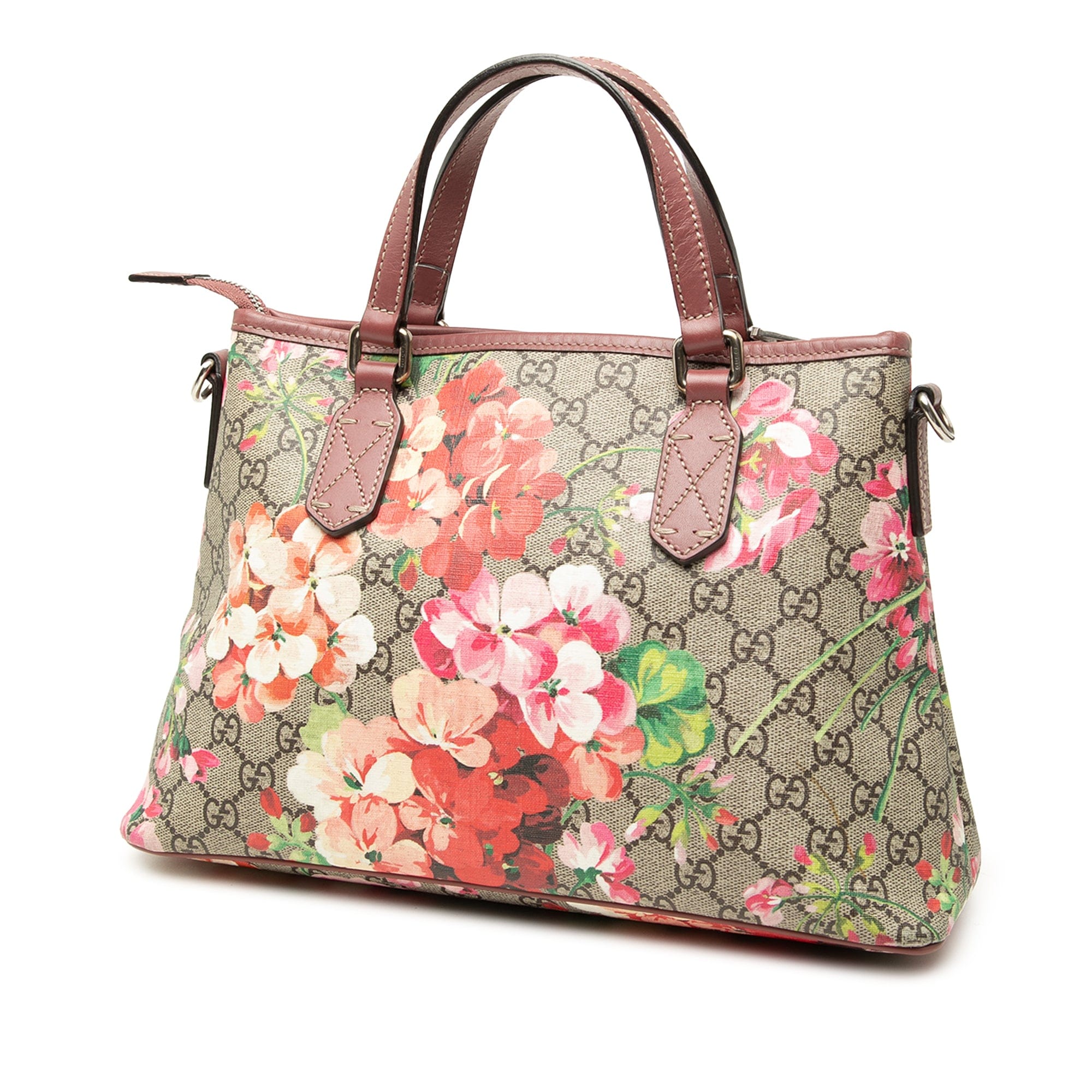 Gucci GG Supreme Blooms Zippered Tote