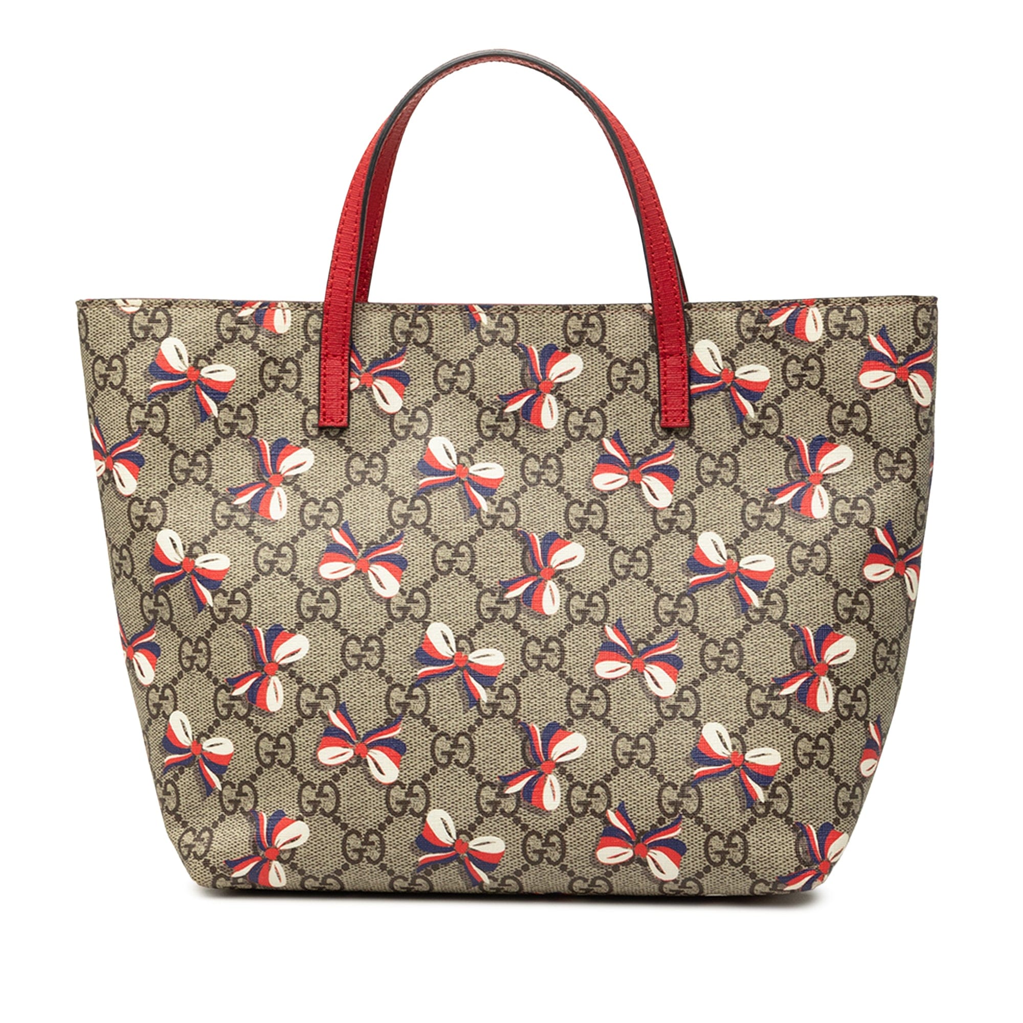 Gucci Childrens GG Supreme Ribbon Tote