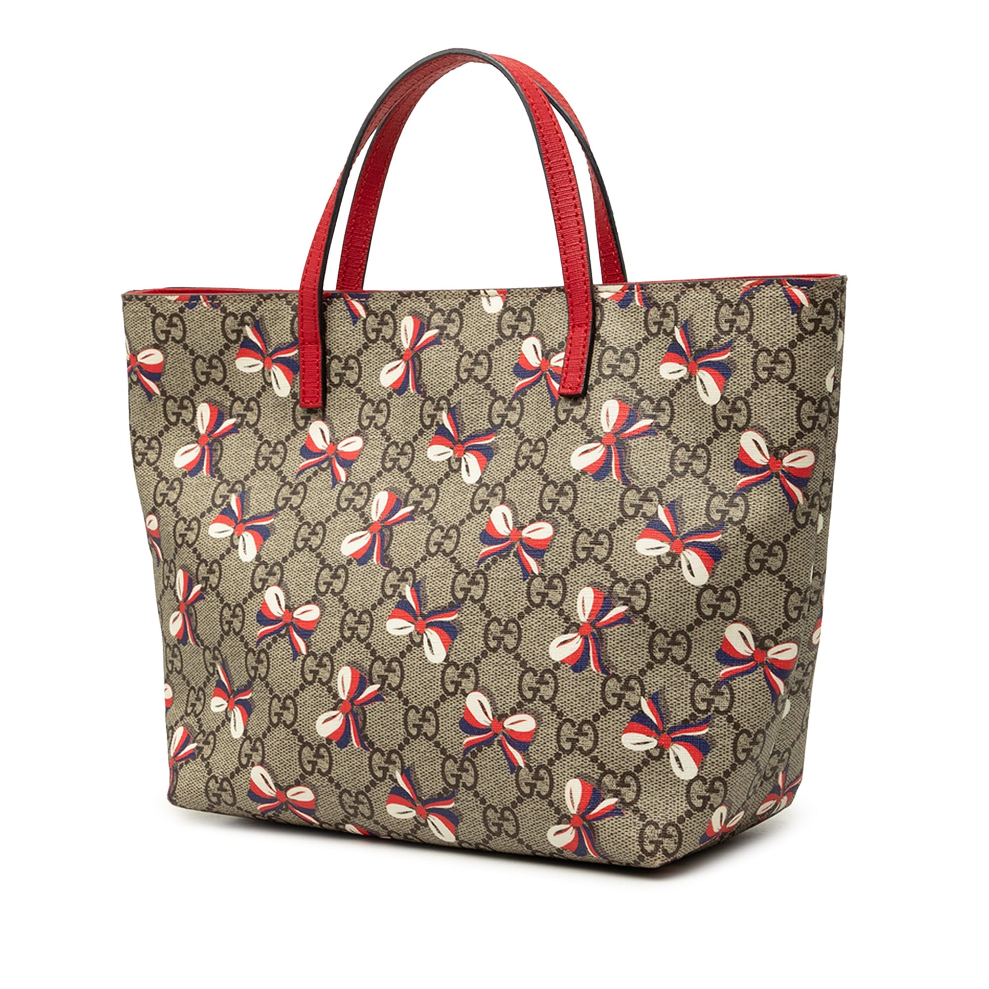 Gucci Childrens GG Supreme Ribbon Tote