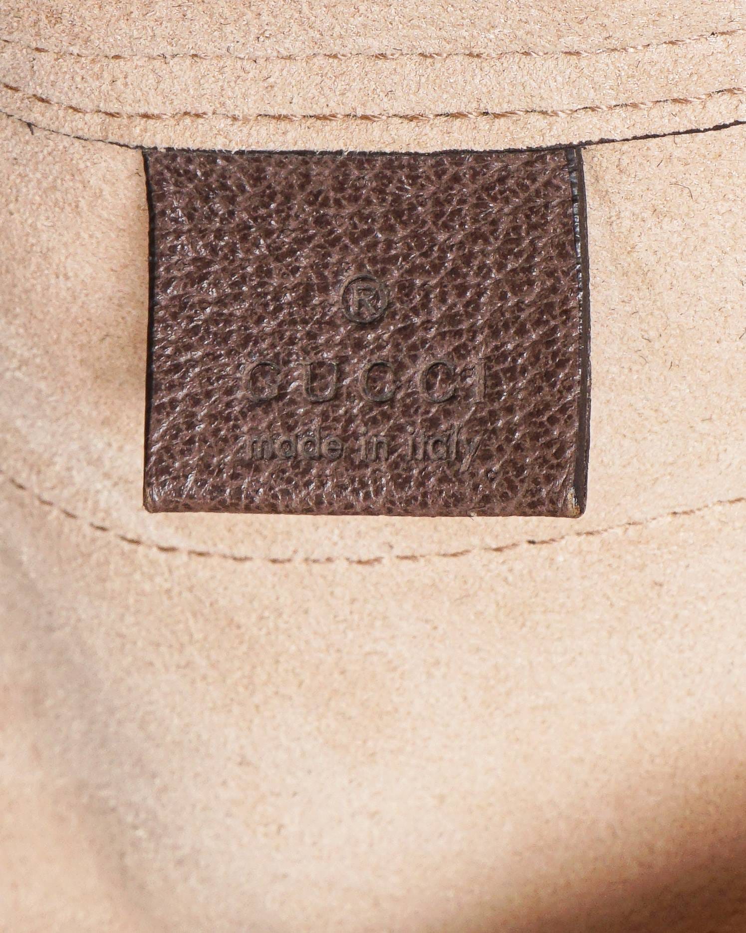 Gucci Beige/Brown GG Supreme Canvas Ophidia Web Tote Bag